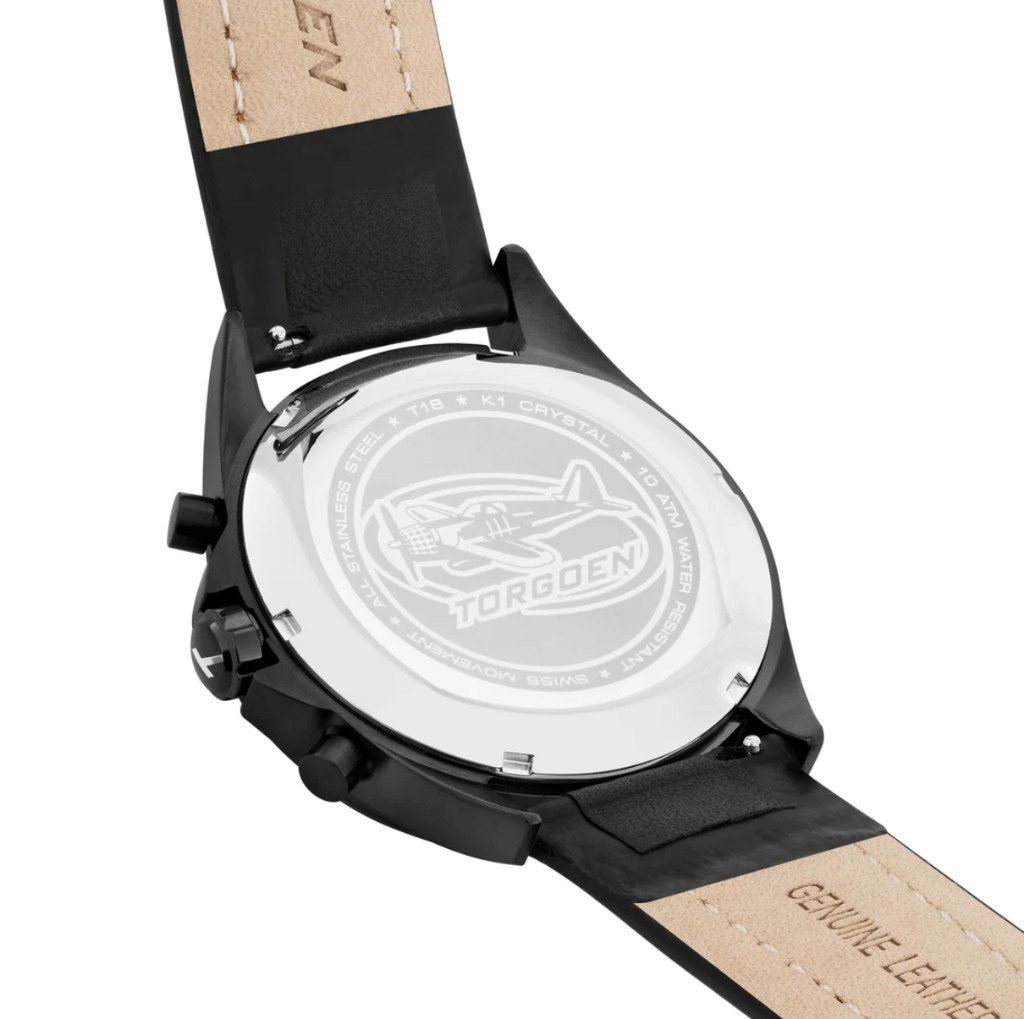 Other New Torgoen TN-1122 T18 Carbon Fiber 45mm Black Leather Str Size ONE SIZE - 2 Thumbnail