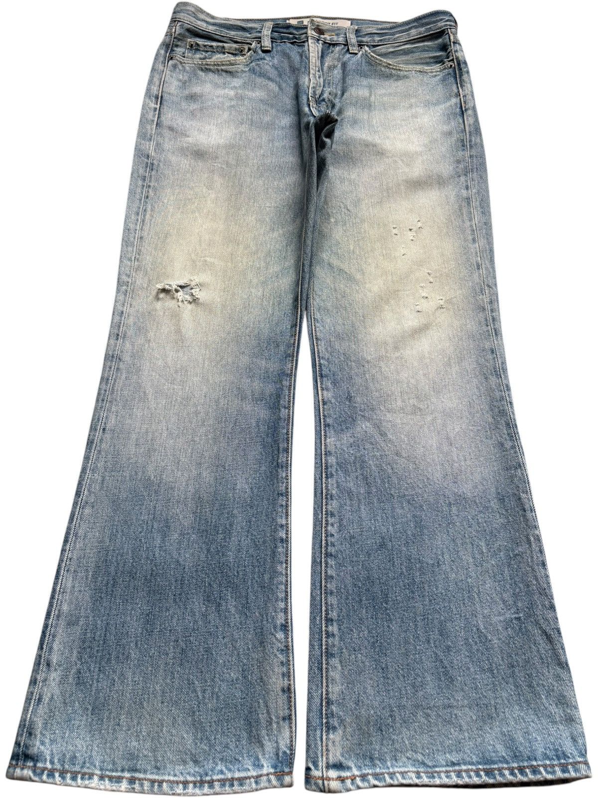 Gap Vintage Gap Mud Wash Distressed Bootcut Jeans Size US 33 - 1 Thumbnail