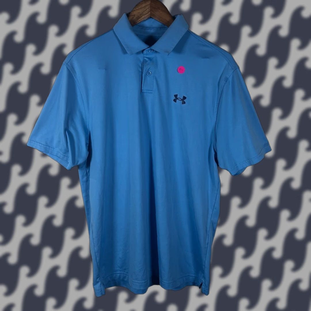 Under Armour Under Armour Mens HeatGear Polo Shirt Blue Short Sleeve Size Medium Size US M / EU 48-50 / 2 - 1 Thumbnail
