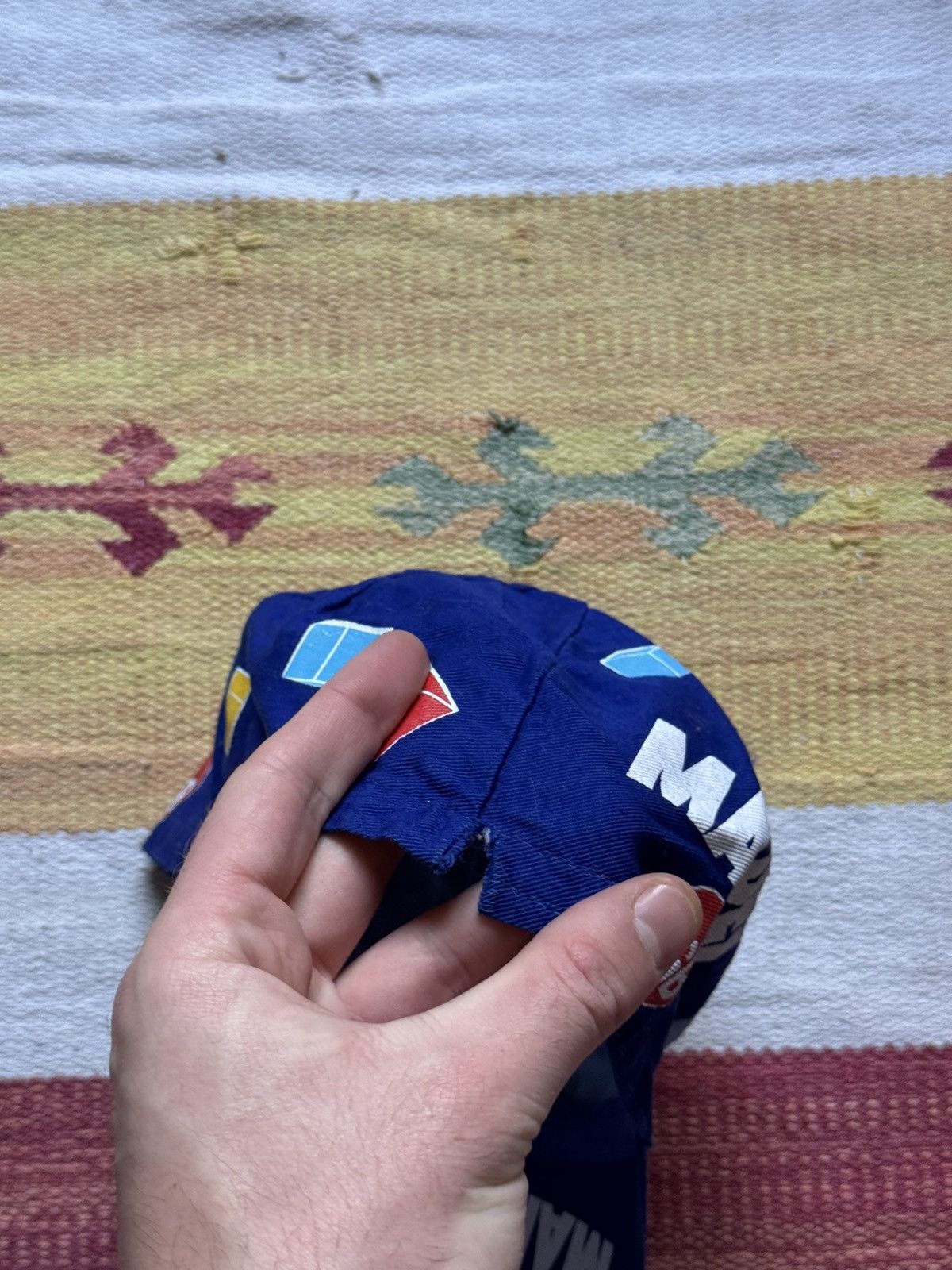 Vintage Vintage 80-90’s Mapei Colnago Cycle Hat Size ONE SIZE - 6 Thumbnail