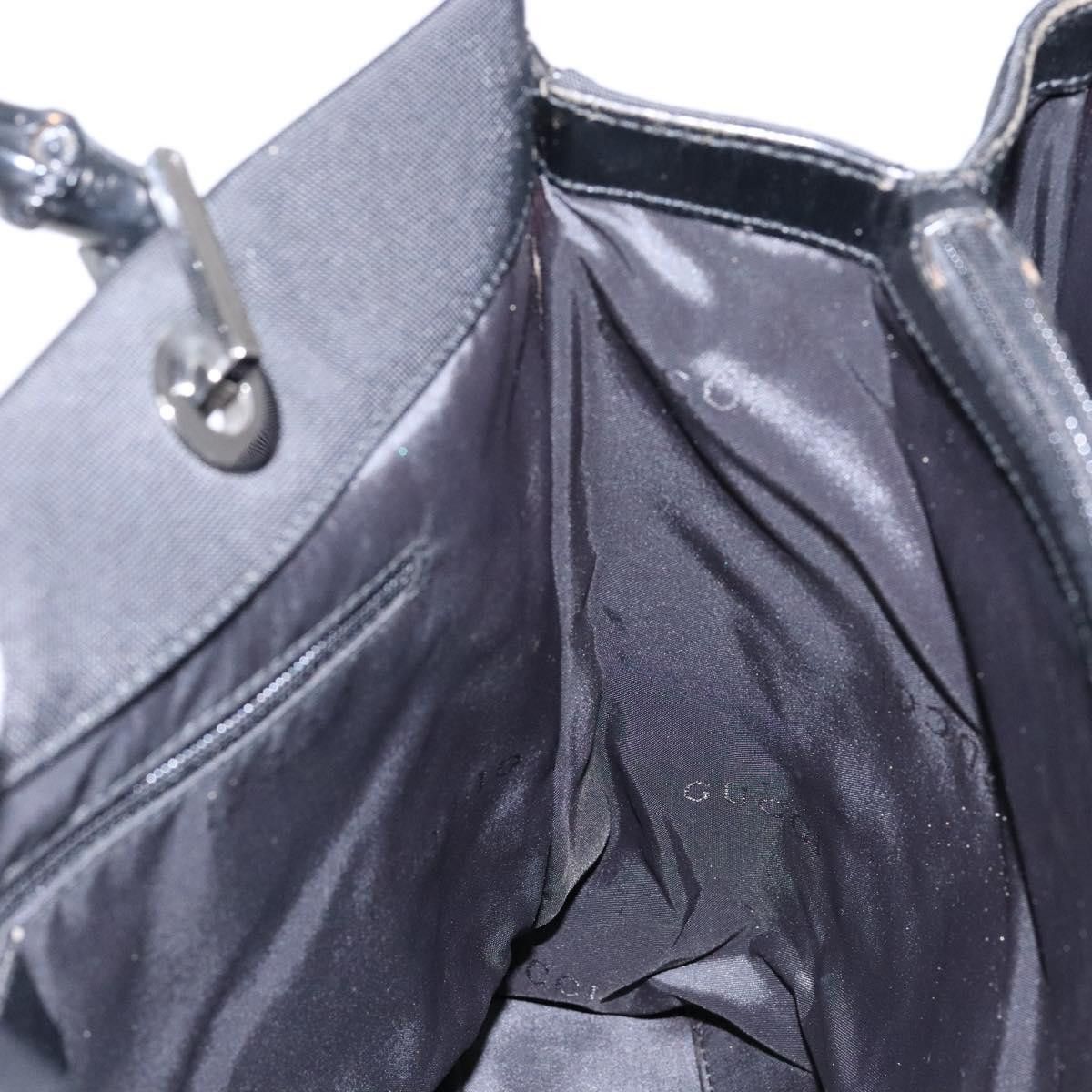 Gucci GUCCI Bamboo Hand Bag Nylon Black Silver 002 002 Size ONE SIZE - 18 Thumbnail