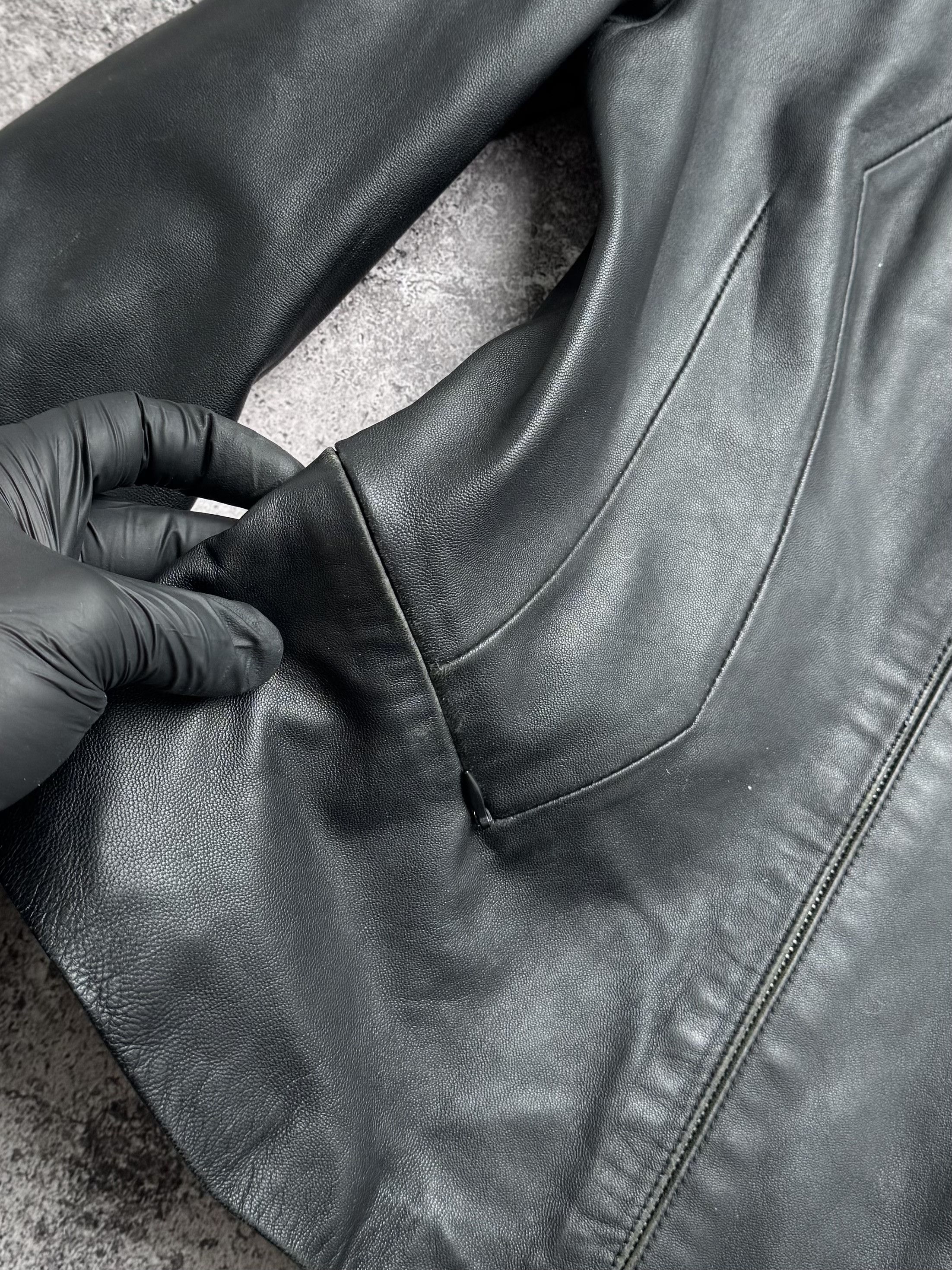 Vintage Cropped Leather Jacket C2(V490)