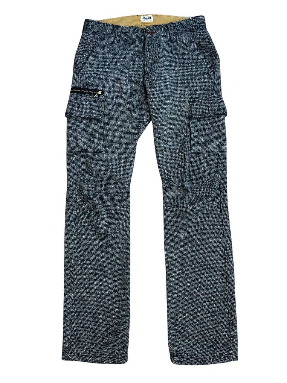 Eternal 2000’s Eternal Wool Salt and Peeper Cargo Pants Size US 28 / EU 44 - 1 Thumbnail