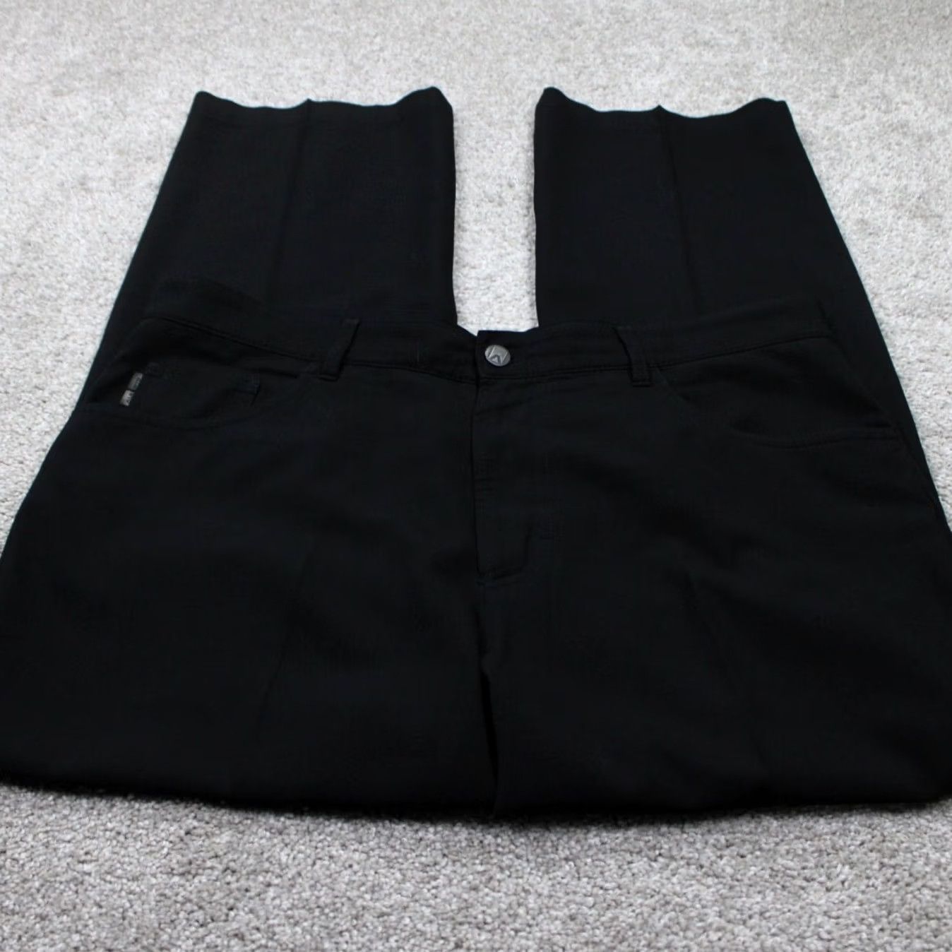 Vintage ALBERTO Pants Mens 36 x 28 Black Flat Front Stretch Size US 36 / EU 52 - 2 Thumbnail