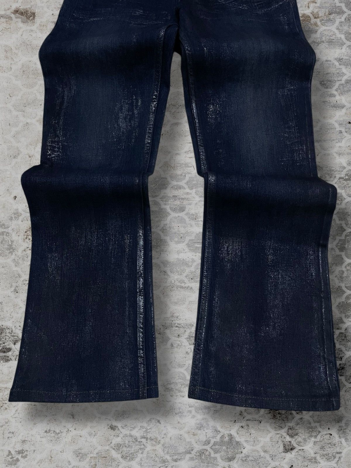Shellac Vintage 1990s Authentic Designer Shellac Wax Style Denim Size US 29 - 3 Thumbnail