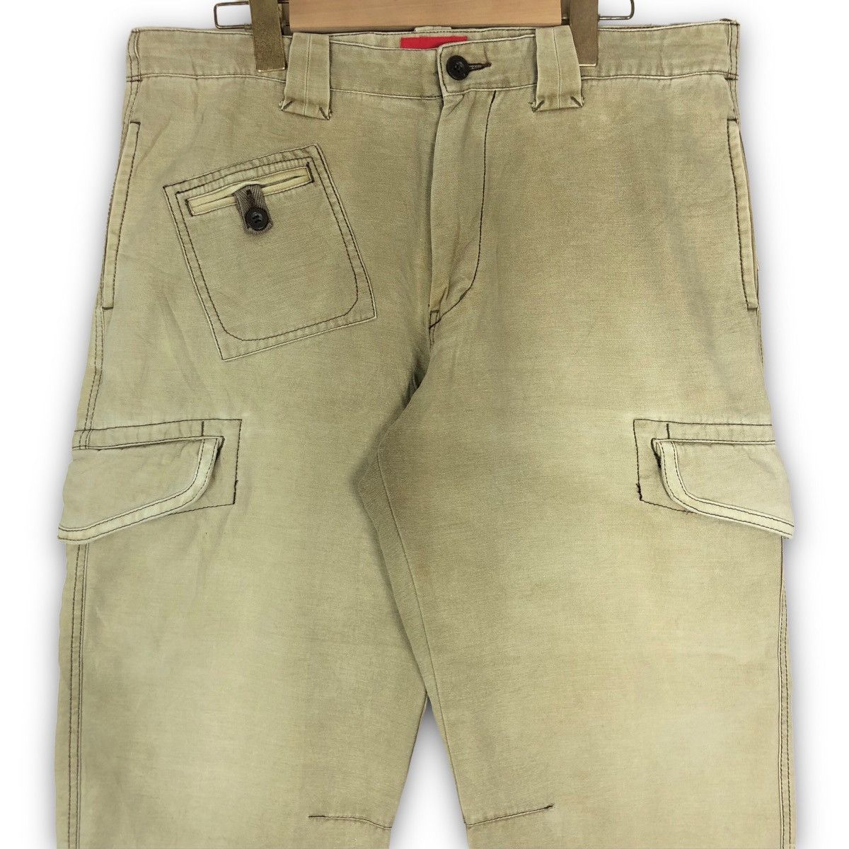 Vintage Vintage Red Button Cargo Pants Size US 36 / EU 52 - 2 Thumbnail