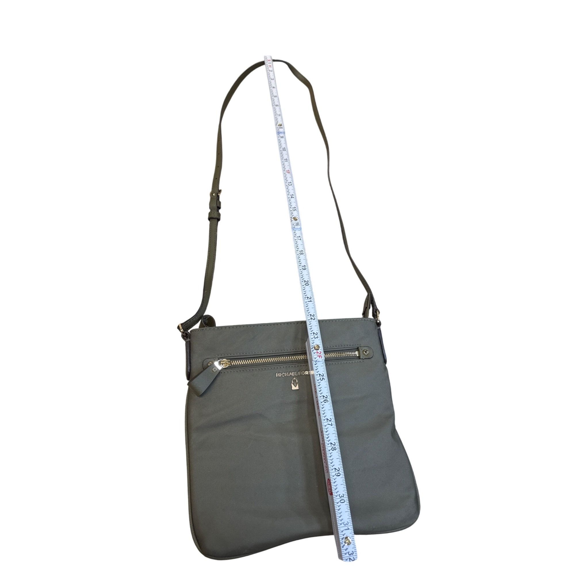 Michael Kors Michael Kors Womens Green Canvas Crossbody Purse SKU 7823 Size ONE SIZE - 7 Thumbnail