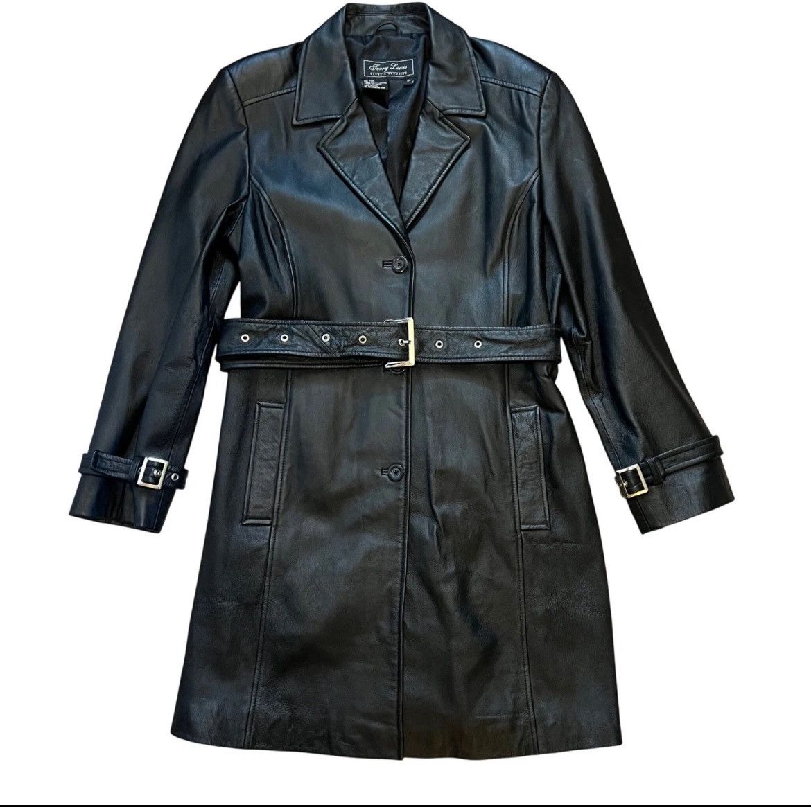 Other VTG 90s Terry Lewis Luxuries Leather Trench Coat Womens M Size M / US 6-8 / IT 42-44 - 1 Thumbnail