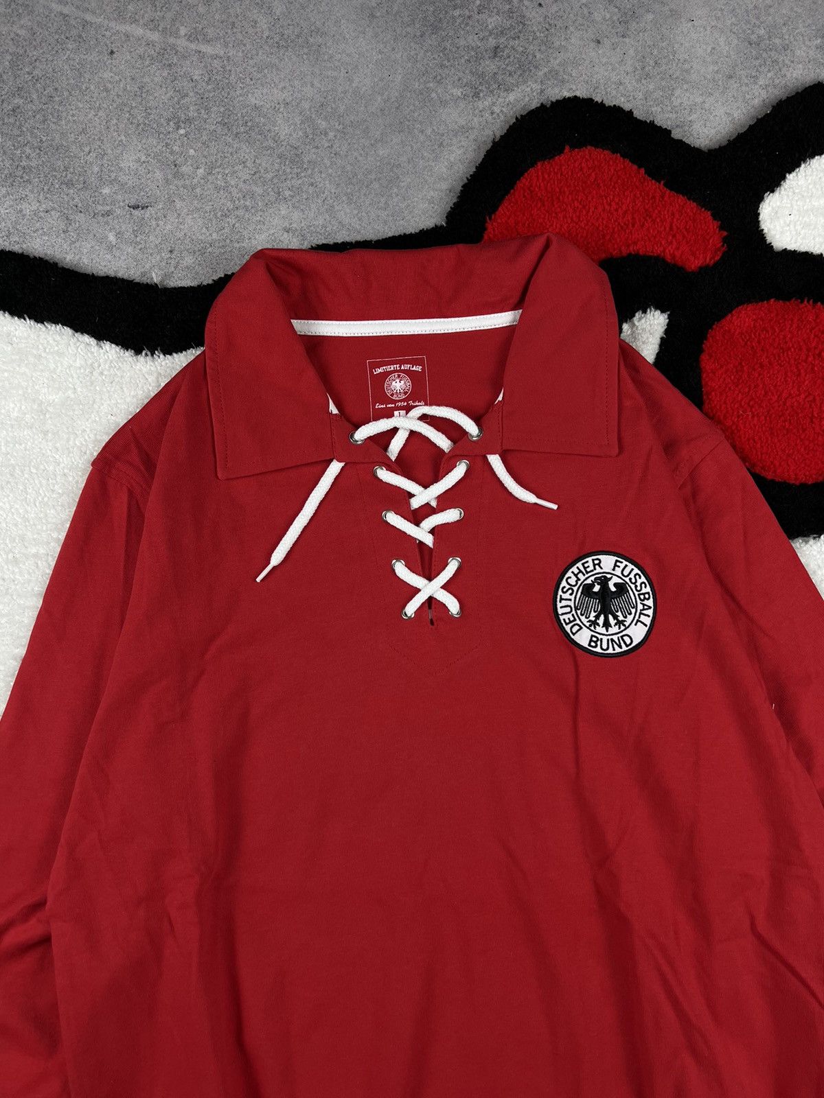 Vintage Retro Germany Memorial 1954 Deutscher Football Soccer Jersey Size US L / EU 52-54 / 3 - 4 Thumbnail