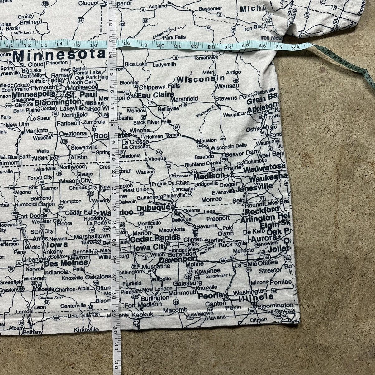 Vintage Vintage 90s AOP State of Minnesota Map Shirt Size XXL Size US XXL / EU 58 / 5 - 6 Thumbnail