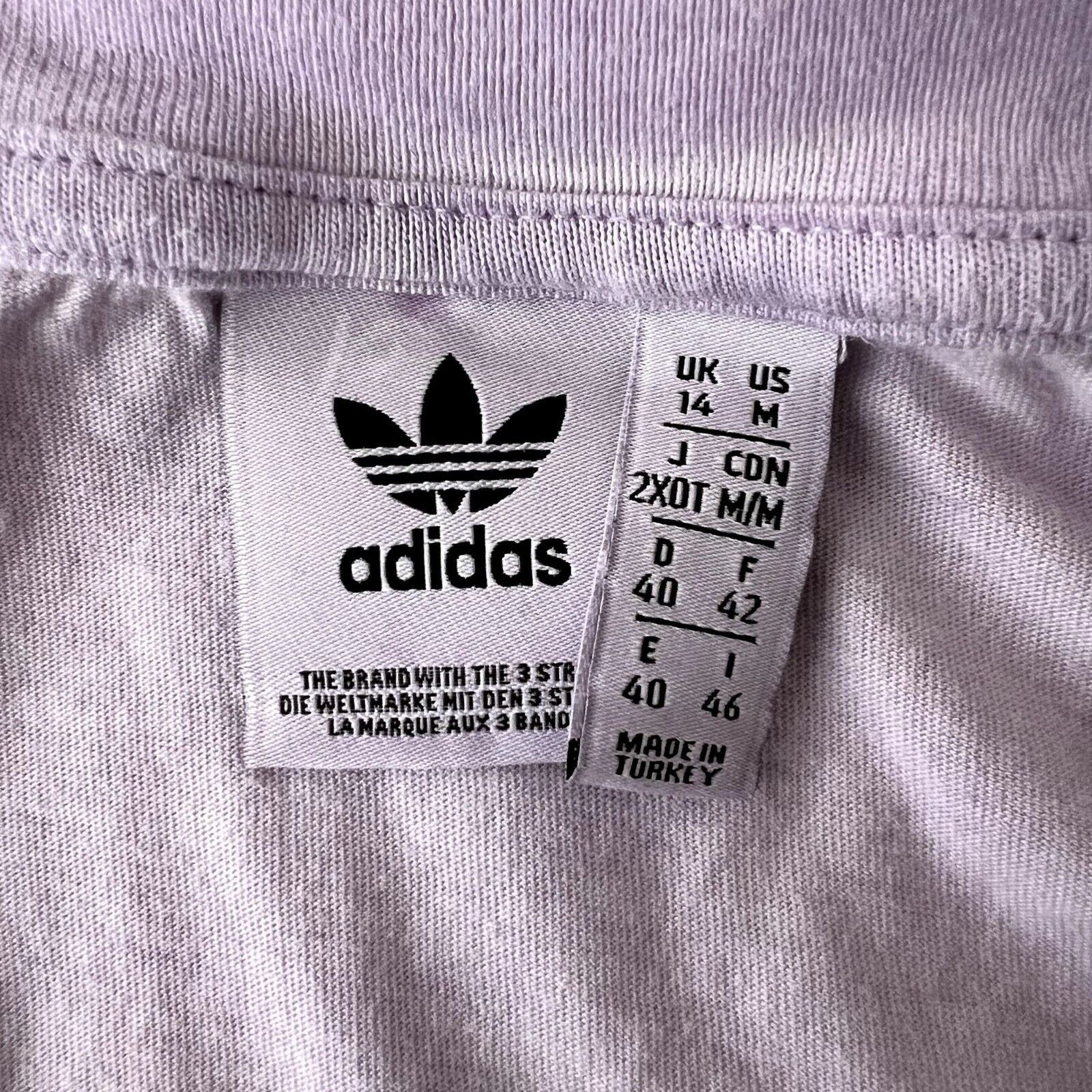 Adidas Adidas Purple Logo Cropped Short Sleeve Tee Size M / US 6-8 / IT 42-44 - 6 Thumbnail