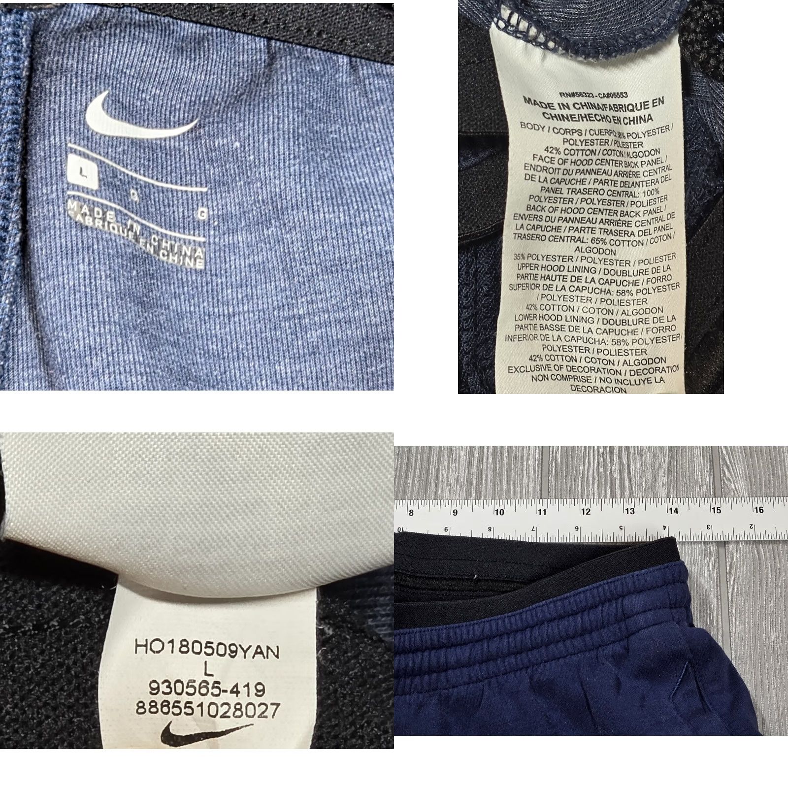 Nike Nike Dri-FIT Showtime Pants Mens Blue Black L Joggers Athletic Tapered 930565 Size US 33 - 8 Thumbnail