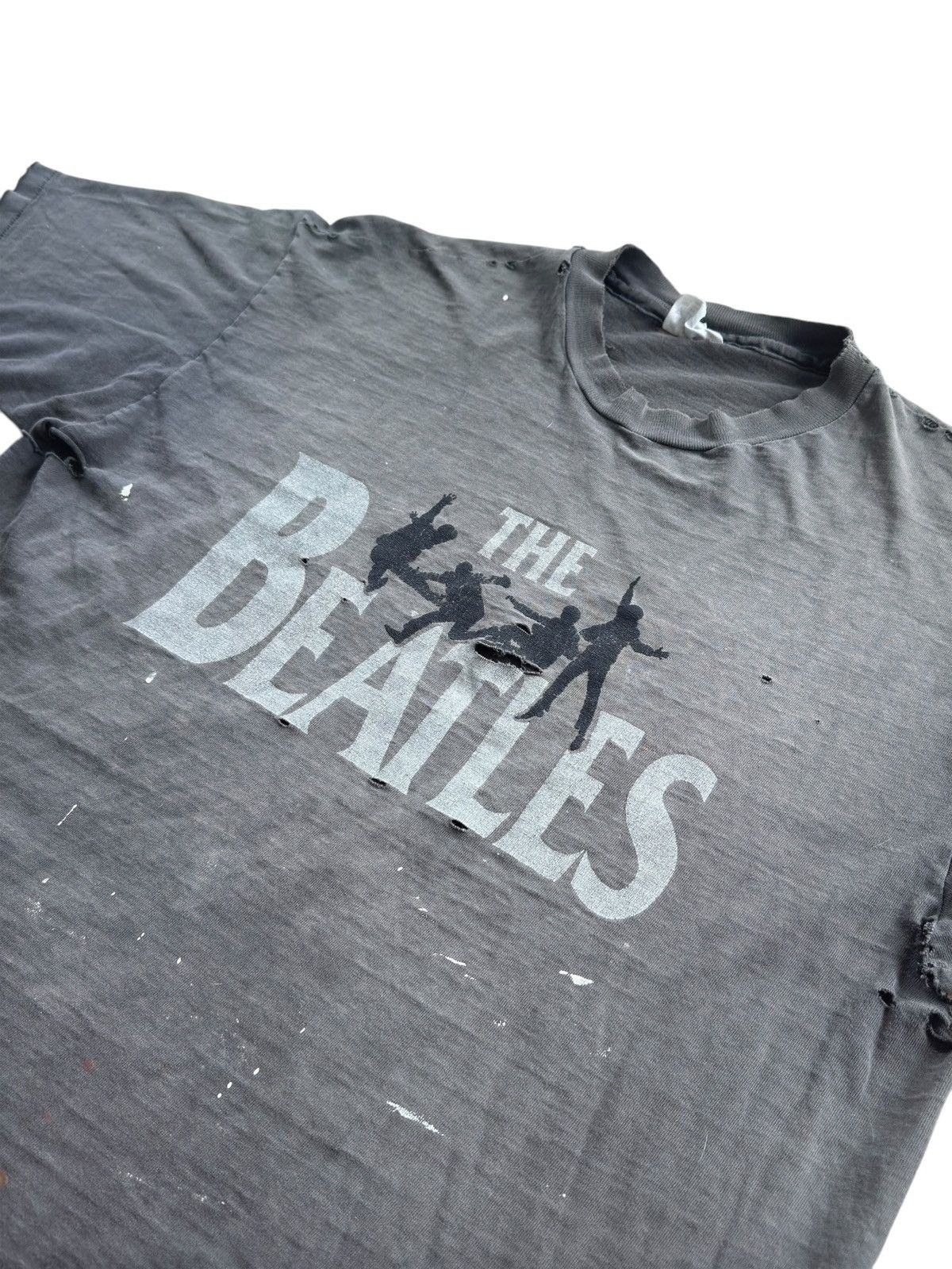 Band Tees × Vintage THRASHED Vintage The Beatles Faded Single Stitched Tee Shirt Size US XL / EU 56 / 4 - 7 Thumbnail