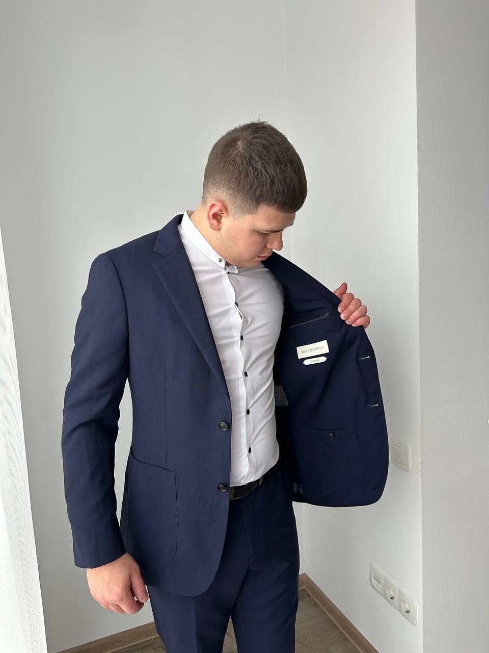 Suitsupply × Vintage Vintage Suitsupply Brescia Blue Mens 50 Suit Size 50R - 4 Thumbnail