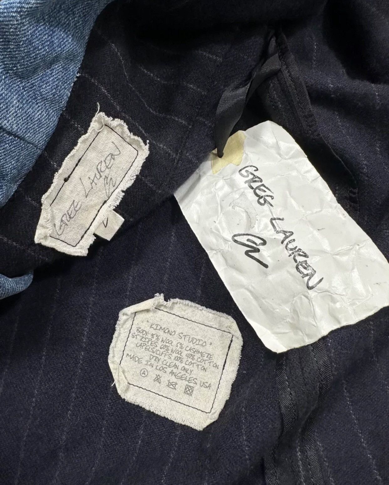 Greg Lauren Greg Lauren GL Classic Preppy Wool Denim Patchwork Robe Size US M / EU 48-50 / 2 - 9 Thumbnail