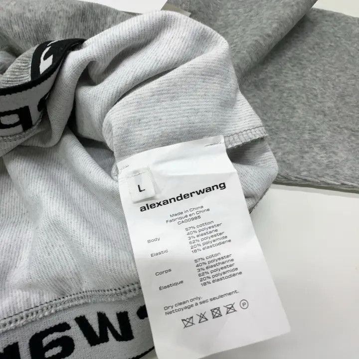Alexander Wang Alexander Wang Logo Print Cropped Hoodie - Size L / US 10 / IT 46 - 6 Thumbnail