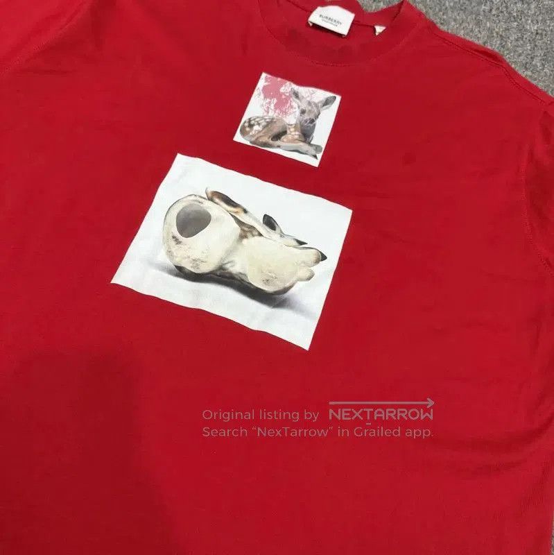 Burberry Burberry Red Cotton Men's T-Shirt. Size US S / EU 44-46 / 1 - 3 Thumbnail
