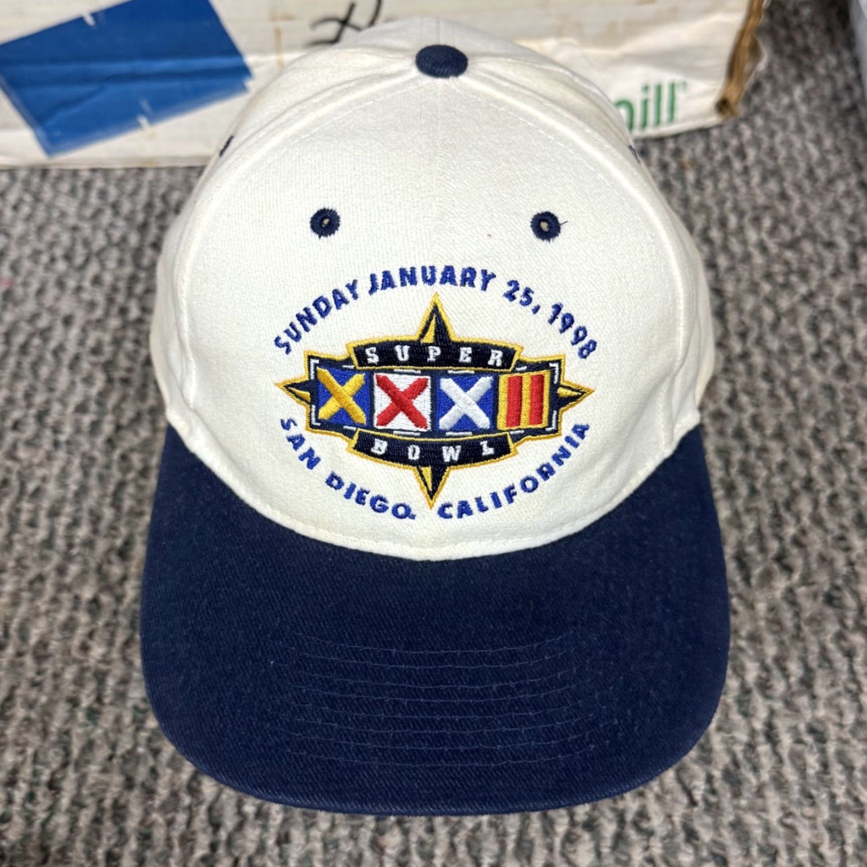 Logo 7 VINTAGE Logo 7 Hat Snapback Adult Men One Size White Sports Super Bowl 90s Cap Football NFL Size ONE SIZE - 2 Thumbnail