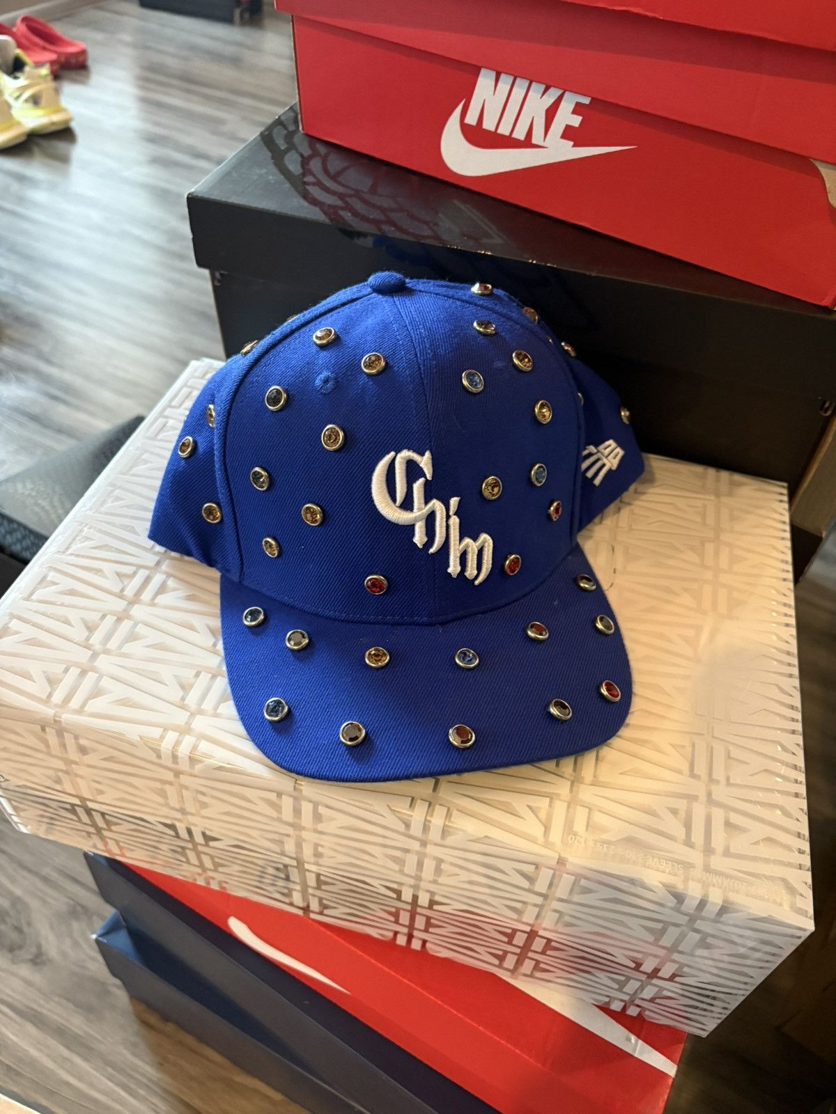 HMDD HMDDLA Blue Rhinestone Hat O/S used lightly Size ONE SIZE - 2 Thumbnail