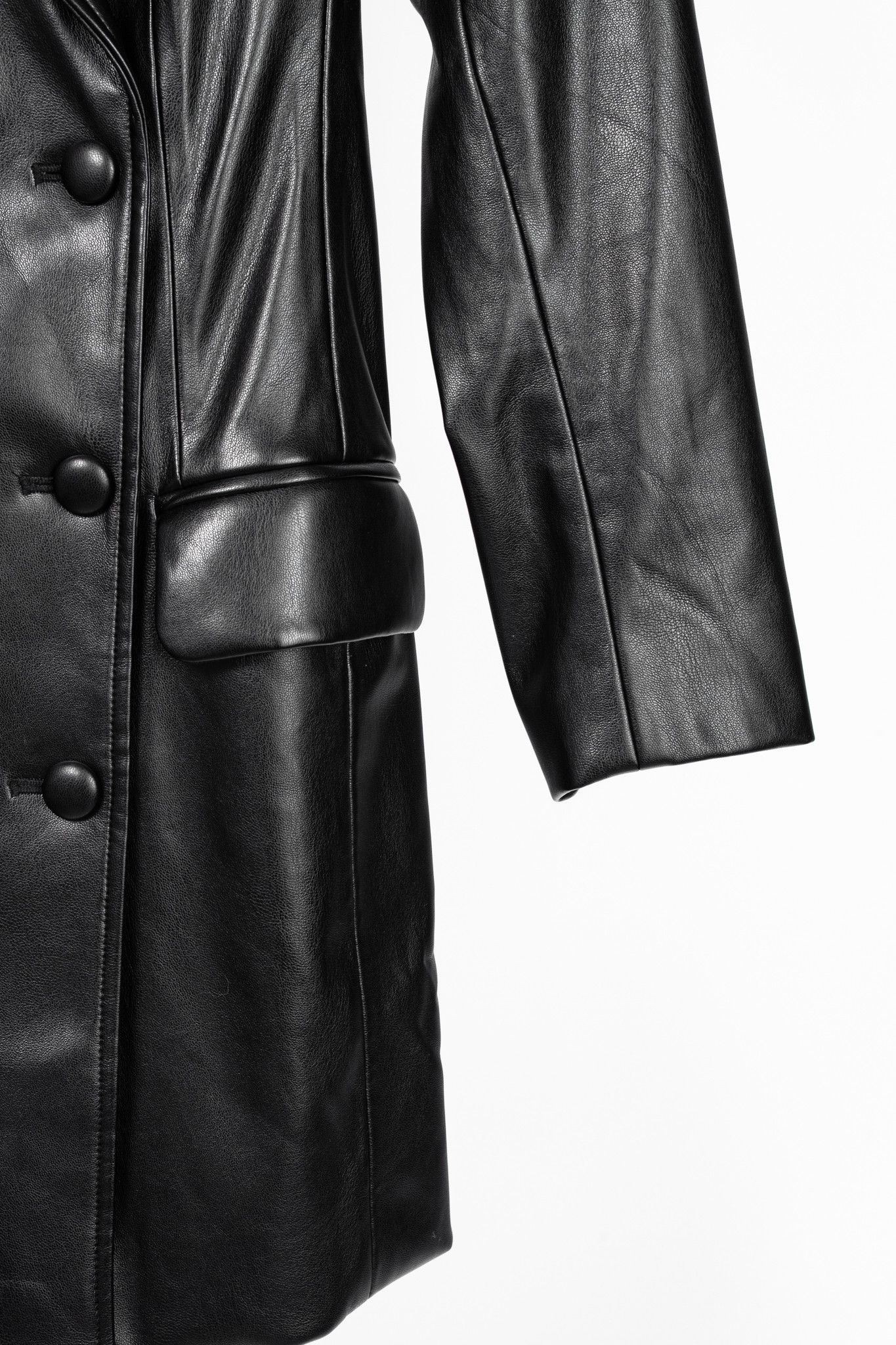 CAMI NYC CAMI NYC Tamia Black Faux-Leather Blazer Dress Size XS / US 0-2 / IT 36-38 - 6 Thumbnail