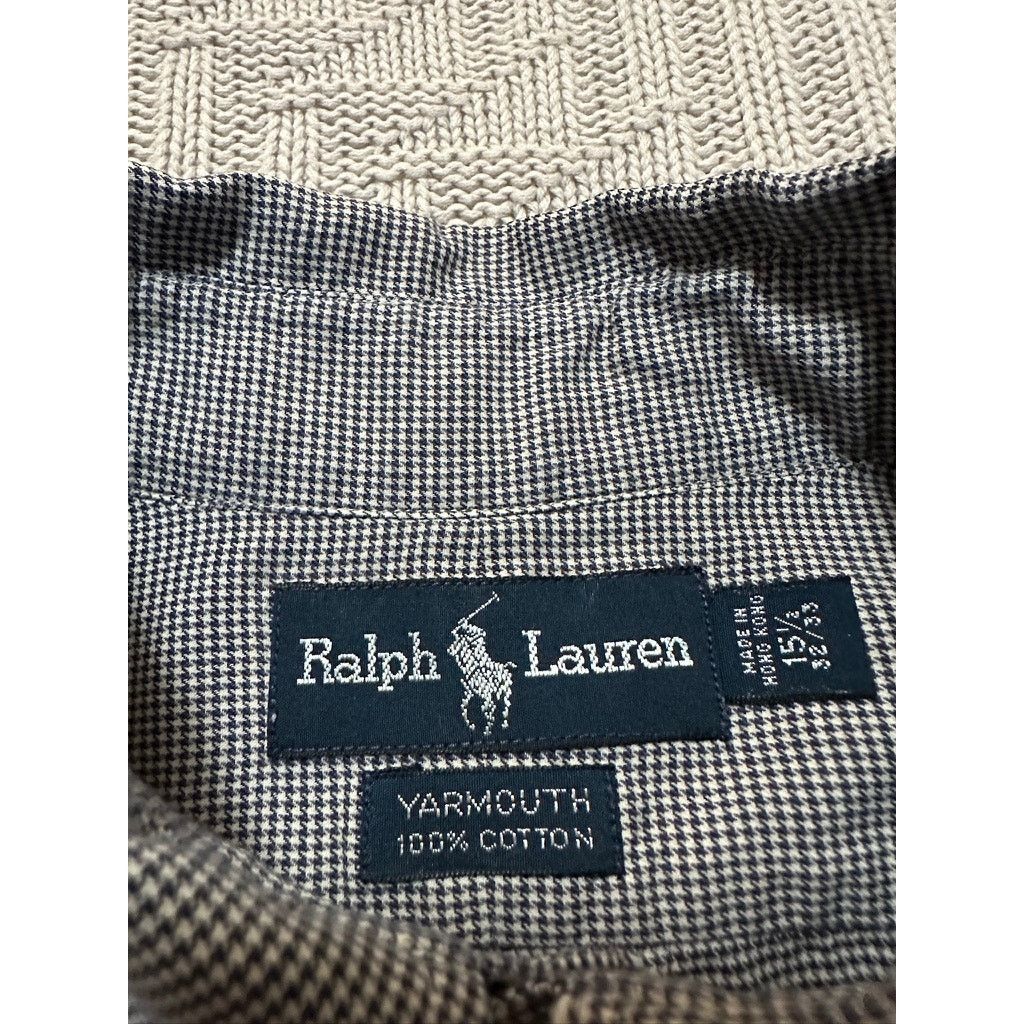 Ralph Lauren Ralph Lauren navy houndstooth Yarmouth button down size 15.5 Size US M / EU 48-50 / 2 - 5 Thumbnail