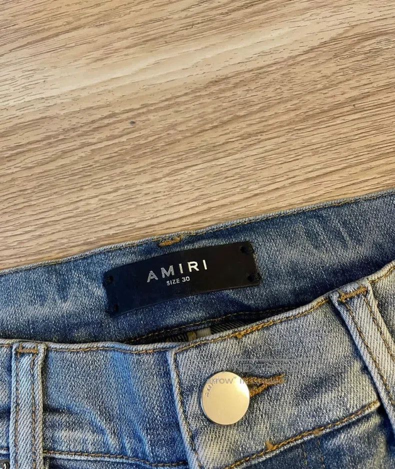 Amiri Amiri Size 30 Artistic, colorful patchwork blue jeans Size US 30 / EU 46 - 2 Thumbnail