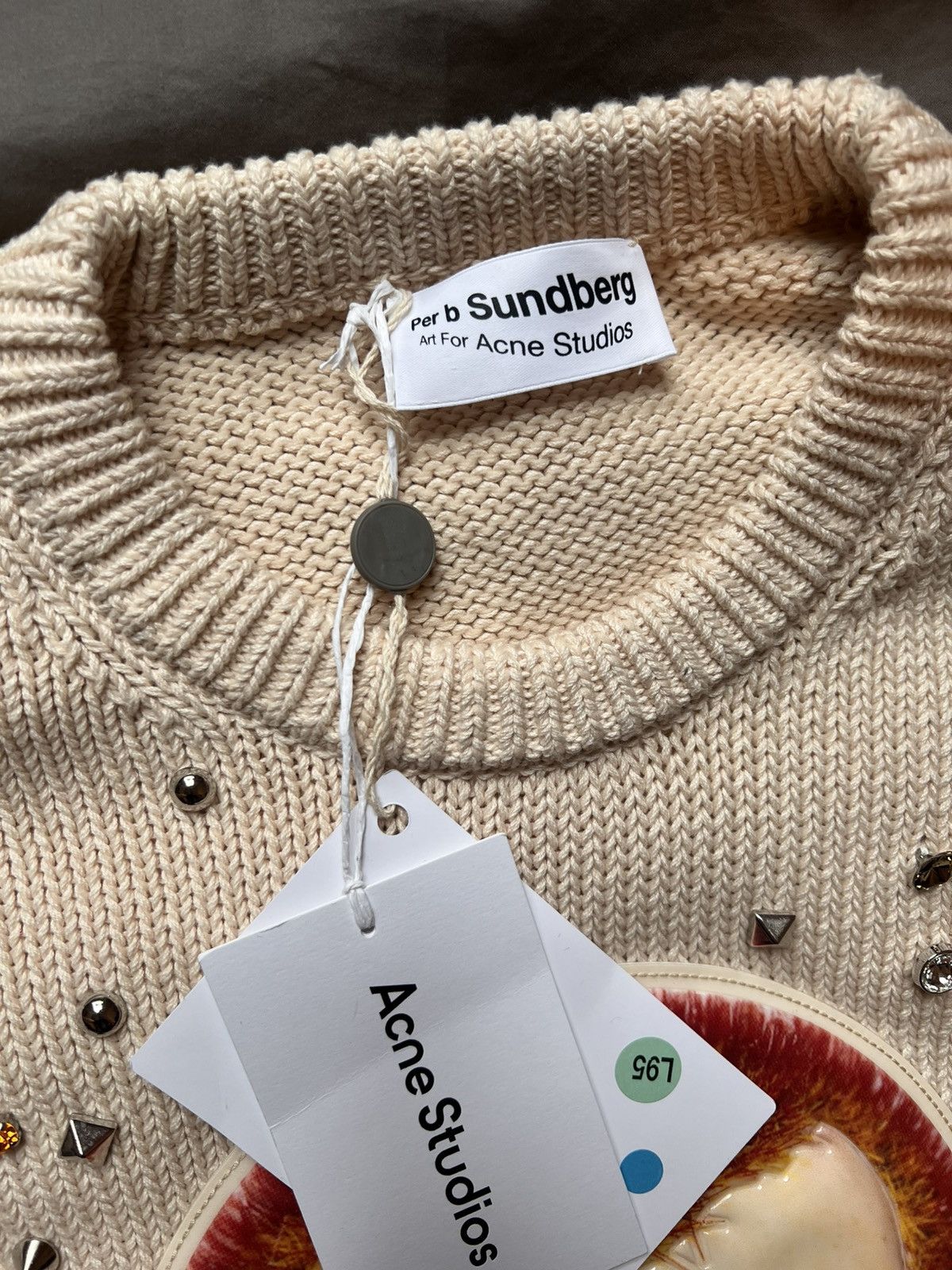 Acne Studios Acne Studios x Per Sundberg Cotton blend Knit sweater Size US L / EU 52-54 / 3 - 3 Thumbnail