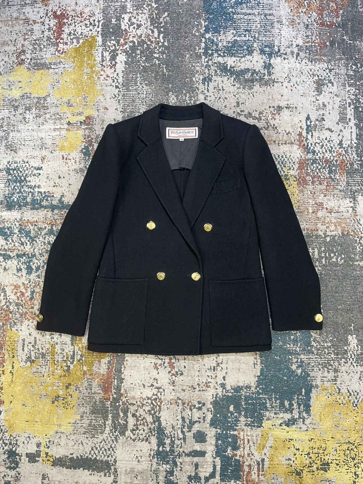 Yves Saint Laurent Yvest Saint Laurent Ysl Double Breasted Wool Blazer Size M / US 6-8 / IT 42-44 - 1 Thumbnail