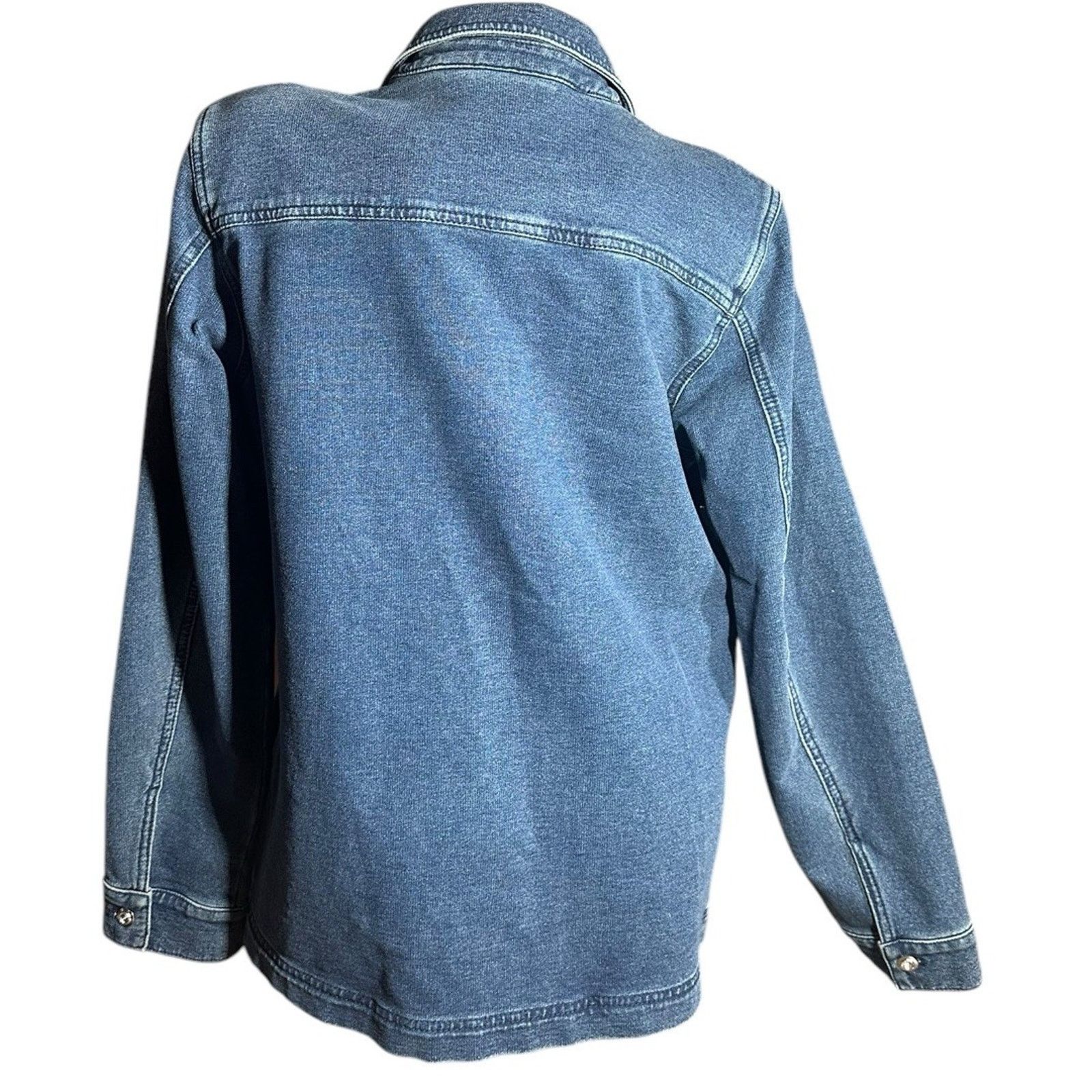 Other Quacker Factory Dream Jeannes Rhinestone Denim Jean Jacket M Size M / US 6-8 / IT 42-44 - 7 Thumbnail