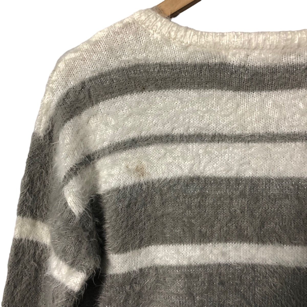 Homespun Knitwear Vintage Shoo La Rue Crewneck Mohair Striped Knitwear Sweater Size S / US 4 / IT 40 - 11 Thumbnail