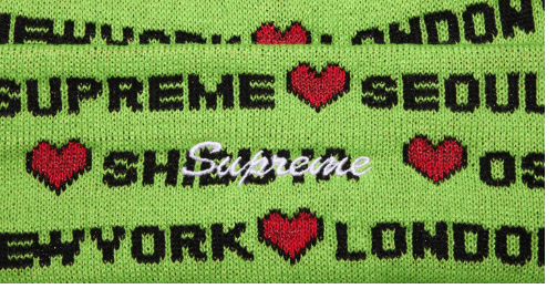 Supreme Supreme Hearts Beanie Lime FW24 Size ONE SIZE - 2 Thumbnail