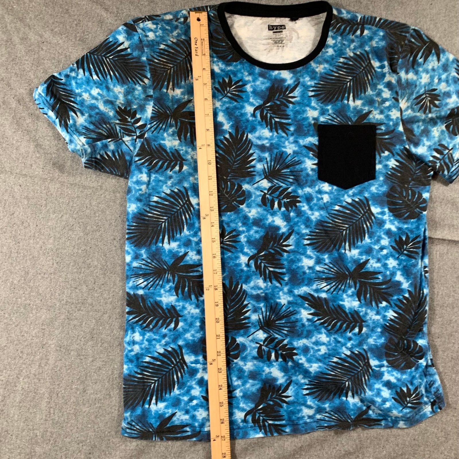 Other Hype Shirt Adult Extra Large Blue Casual Short Sleeve Size XL / US 12-14 / IT 48-50 - 6 Thumbnail