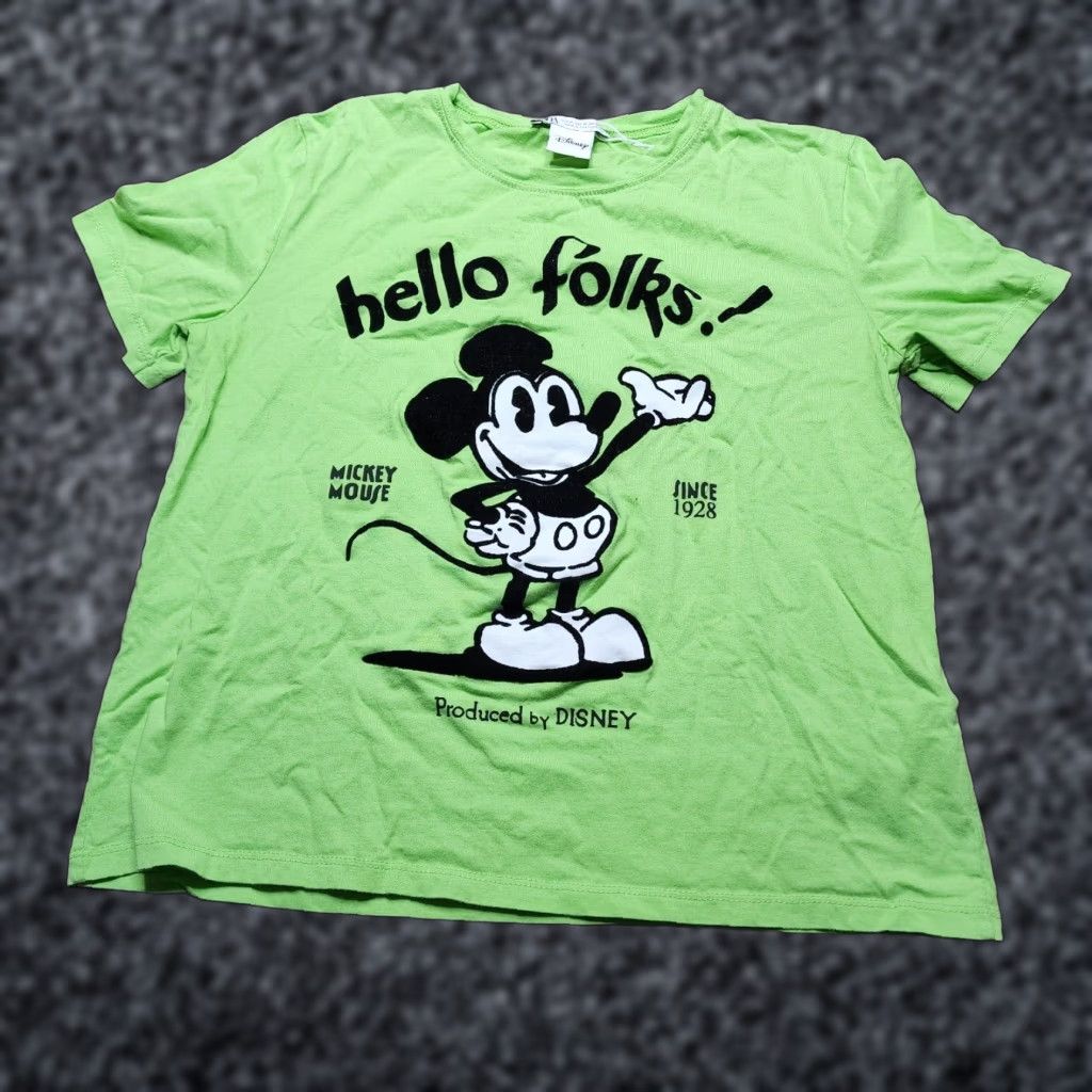 Zara Zara Disney Mickey Mouse T-Shirt Juniors M Short Sleeve Crew Neck Green Cartoon Casual Lightweight Mens Size M / US 6-8 / IT 42-44 - 1 Thumbnail