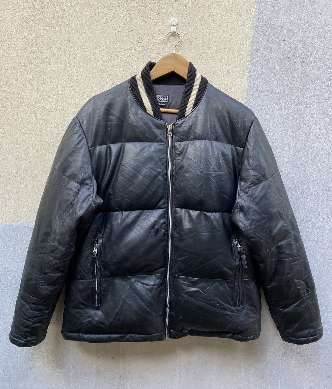 Other × Product Of New York DIGS NEW YORK PUFFY LEATHER BLACK BOMBER JACKETS Size US M / EU 48-50 / 2 - 1 Thumbnail
