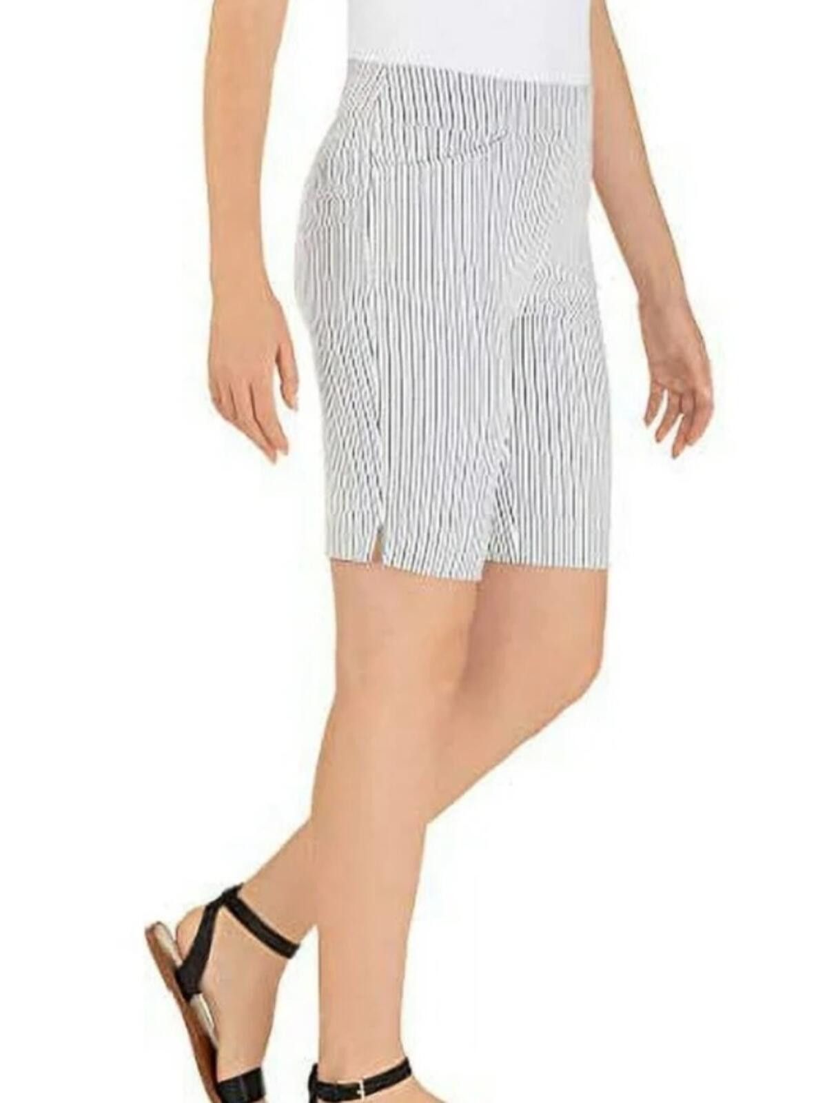 Other Hilary Radley / Stripe Bermuda Shorts / Blue White Striped Size 32" / US 10 / IT 46 - 9 Thumbnail