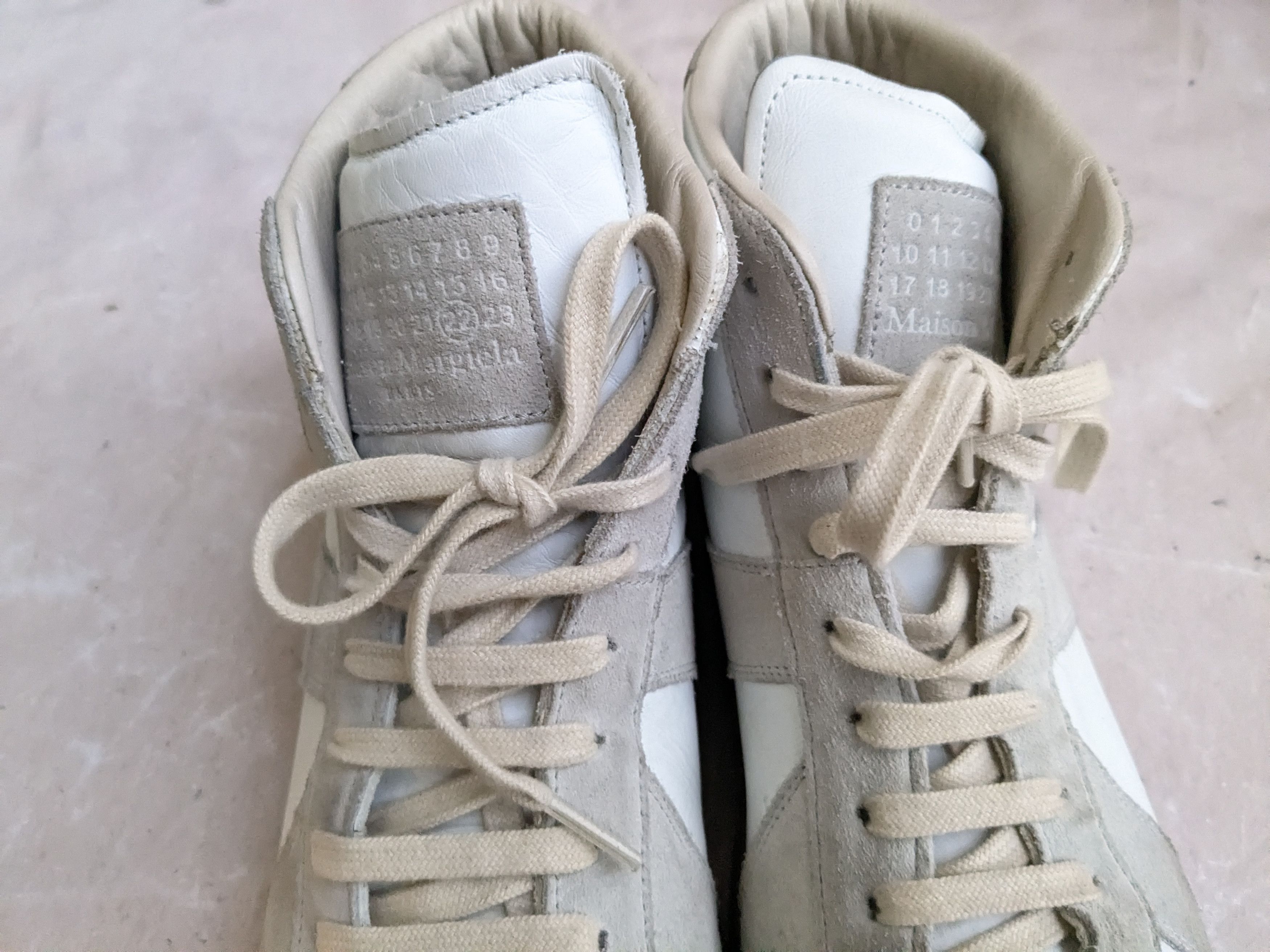 Maison Margiela Maison Margiela Replica GAT White Gray 11 44 High Tops Size US 11 / EU 44 - 2 Thumbnail