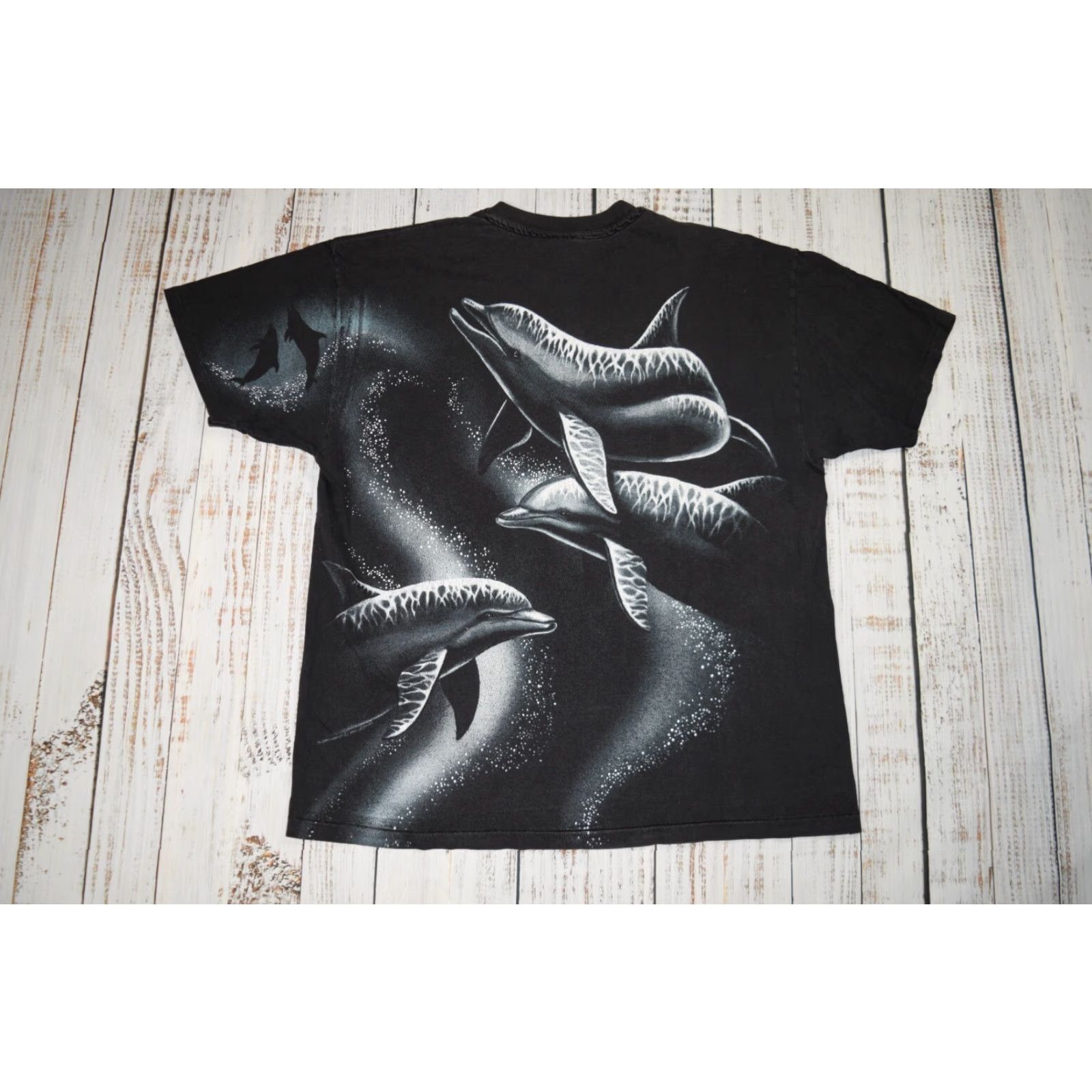 Vintage VINTAGE Hanes Beefy-T 90s Extinction is Forever Dolphin AOP T-Shirt XL Black Mens Size US XL / EU 56 / 4 - 8 Thumbnail