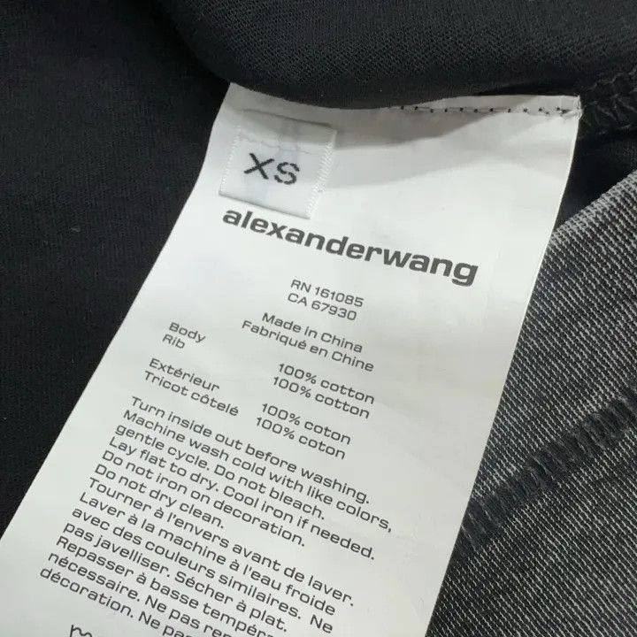 Alexander Wang Alexander Wang Black Logo Print Short Sleeve T-Shirt - Size XS / US 0-2 / IT 36-38 - 4 Thumbnail