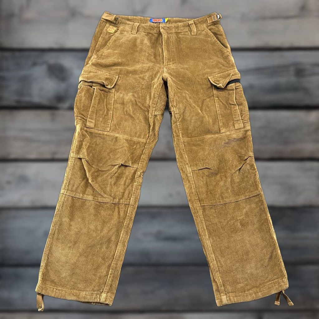 Empyre VINTAGE Empyre Pants Men 34x30 38x30 Brown Cargo Corduroy Cotton Baggy Skater Pockets Relaxed Straight 90s Mens Brown Cotton Corduroy Pants Size US 34 / EU 50 - 1 Thumbnail