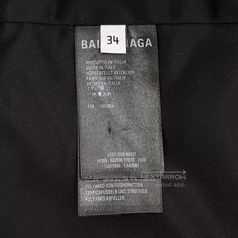 Balenciaga Balenciaga Black Logo Letter Embroidered Hooded Drawstring Size XXS / US 00 / IT 34 - 7 Thumbnail