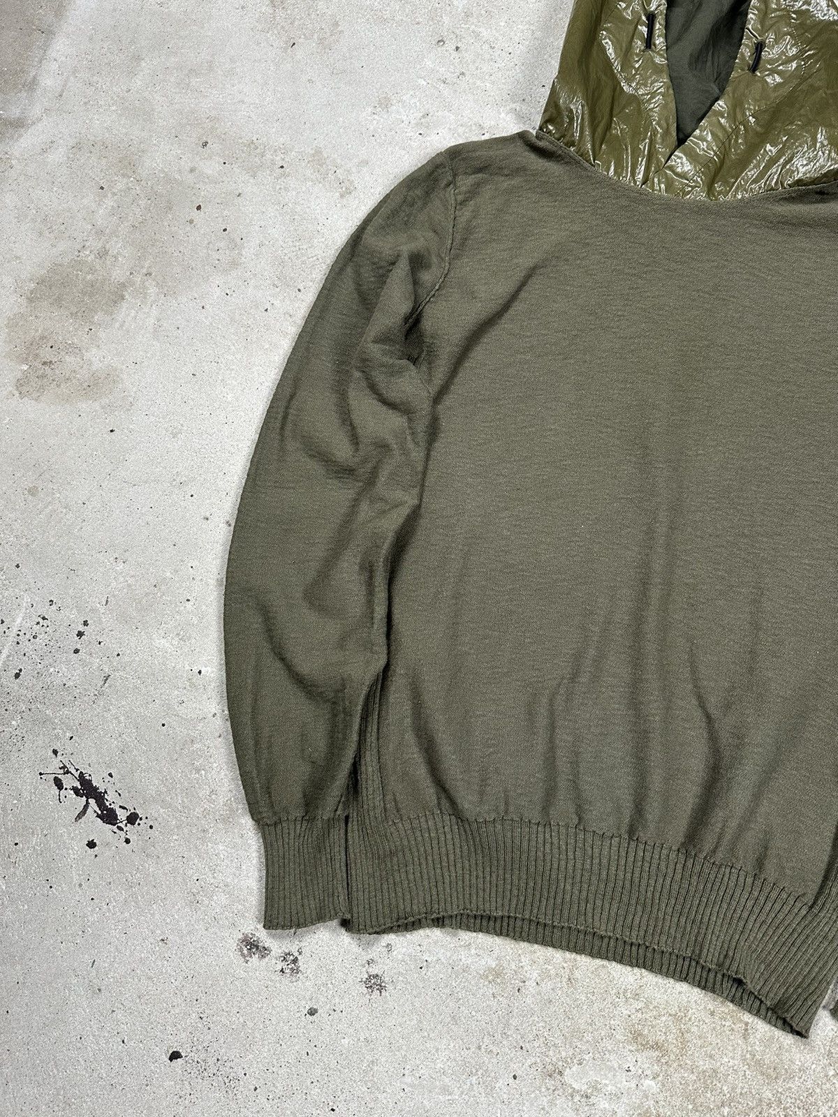 Massimo Osti × Stone Island Stone Island Nylon Hooded Knit Sweater Khaki Size US S / EU 44-46 / 1 - 4 Thumbnail