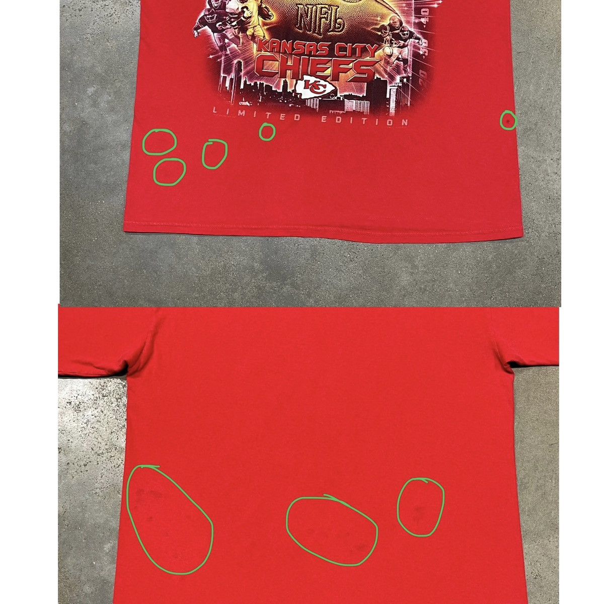 Vintage Vintage KC Kansas City Chiefs NFL Football Graphic Tshirt Size US L / EU 52-54 / 3 - 8 Thumbnail