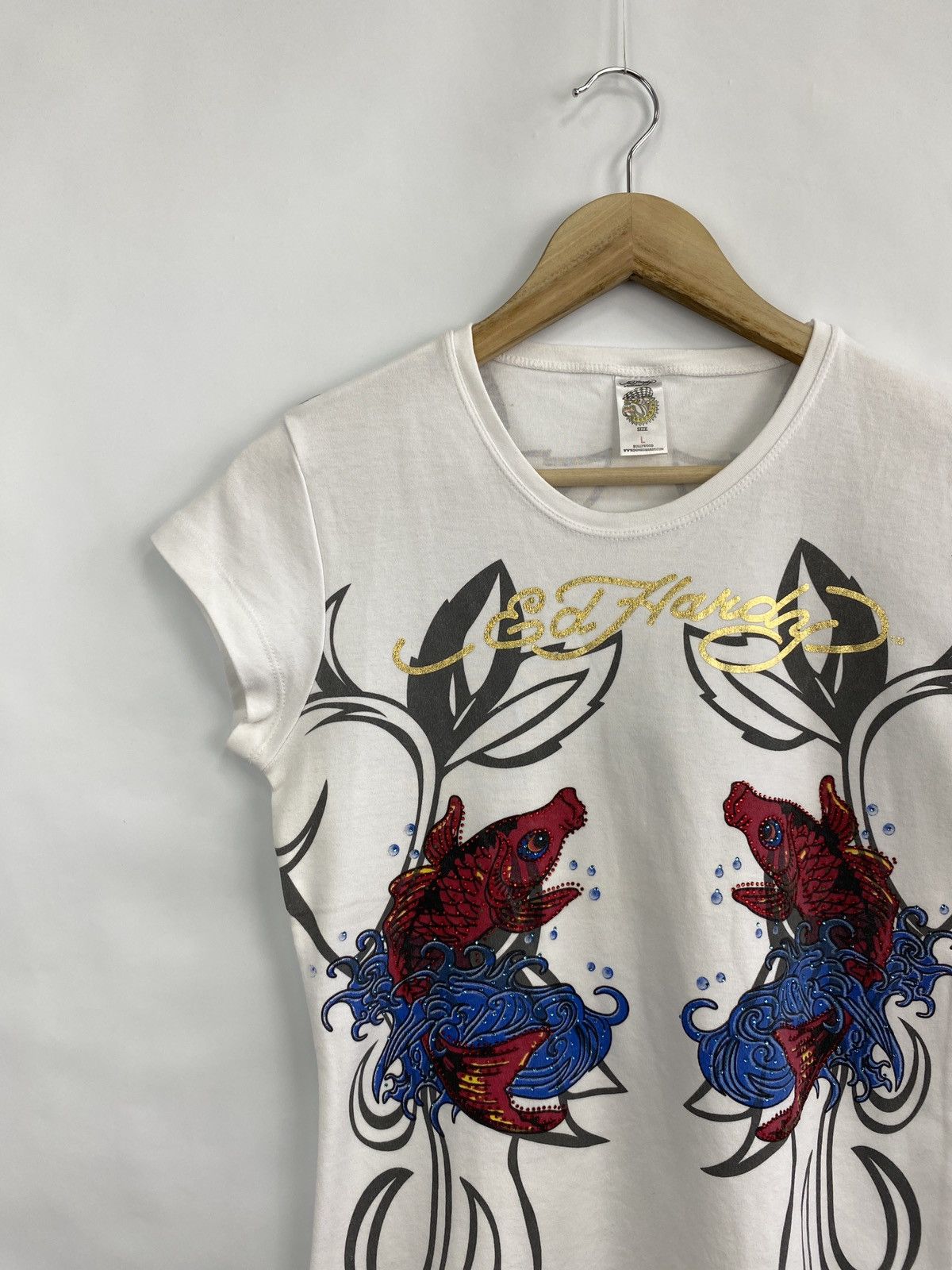 Ed Hardy 🇺🇸 Vintage 90s Ed Hardy Christian Audigier Y2K T-Shirt Size M / US 6-8 / IT 42-44 - 2 Thumbnail