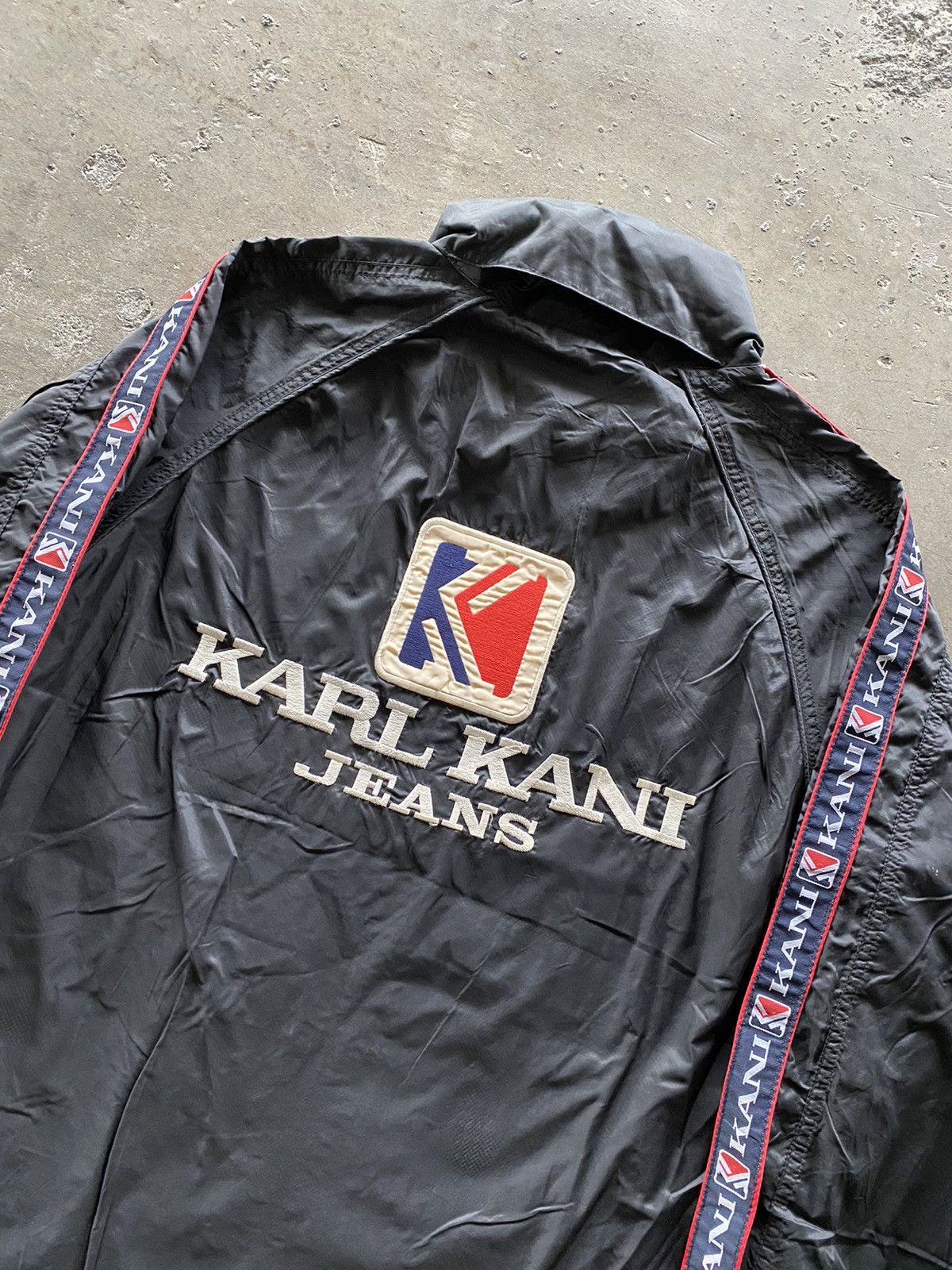 Karl Kani 1990 Karl Kani - Windbreaker Taped Jacket Size US L / EU 52-54 / 3 - 2 Thumbnail