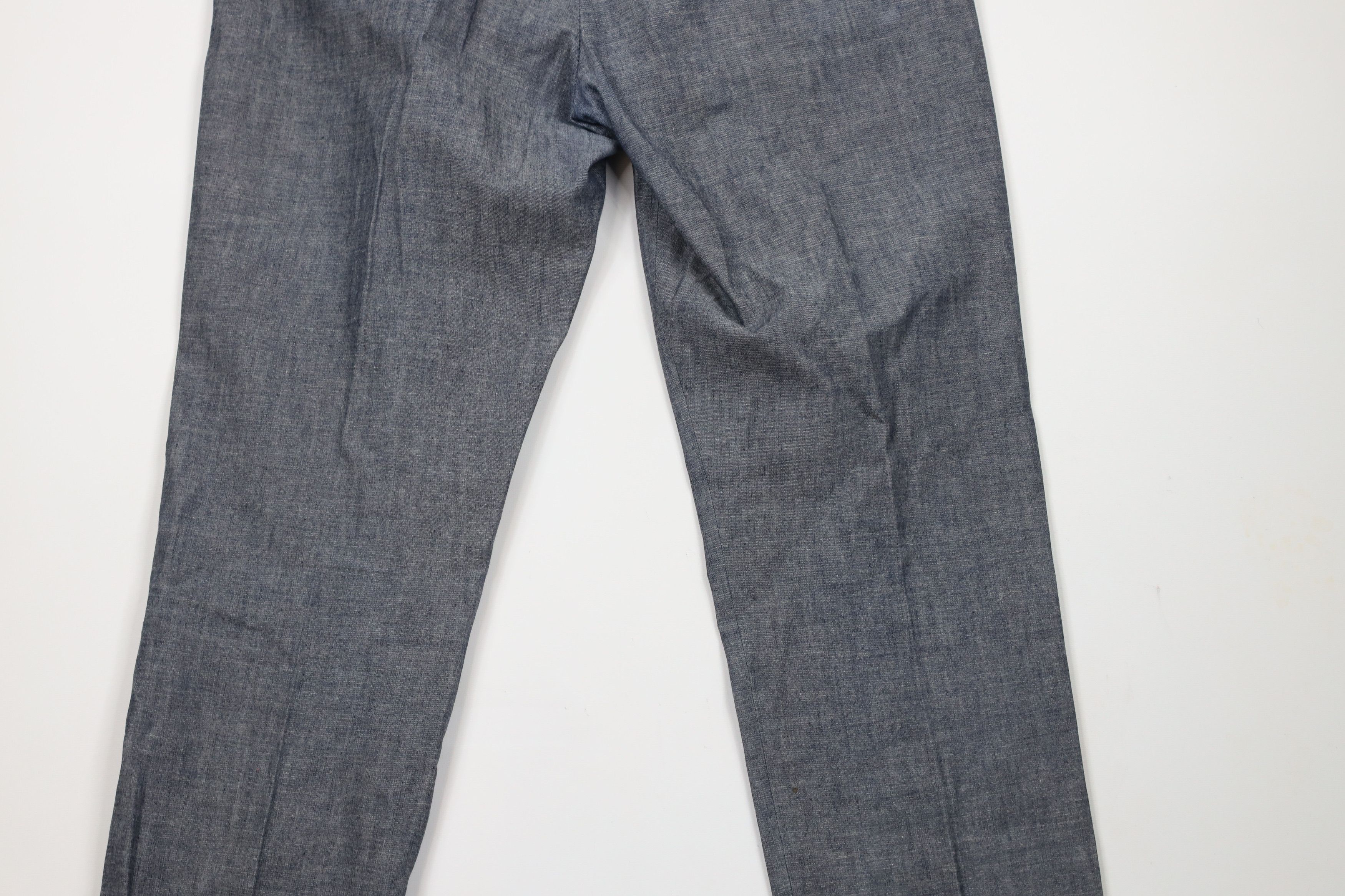 J.Crew × Vintage J Crew Fit Skinny Leg Chambray Chino Pants Trousers Blue Size US 33 - 10 Thumbnail