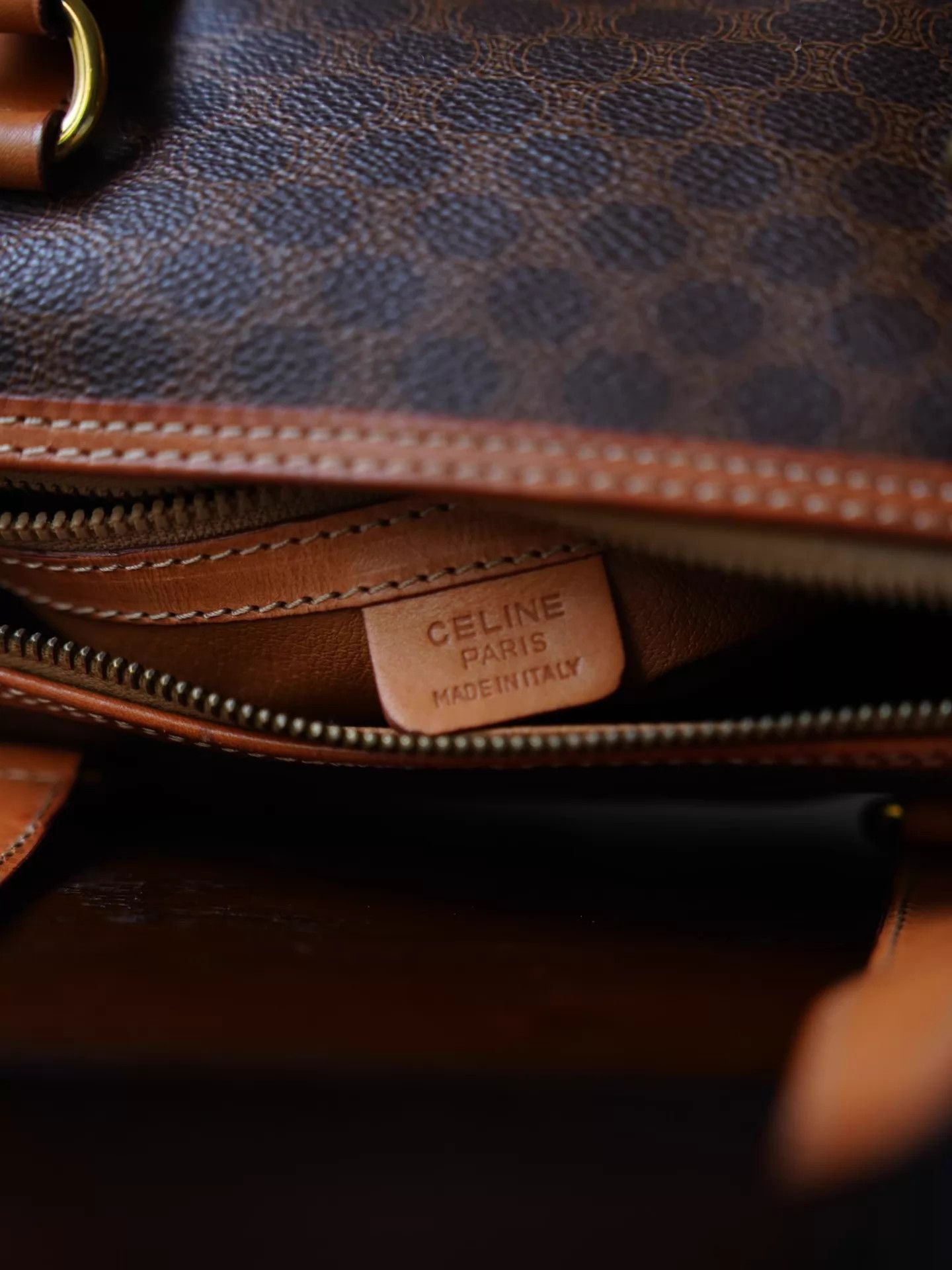 Celine Celine Vintage Monogram Bucket Bag Brown Leather Size ONE SIZE - 7 Thumbnail
