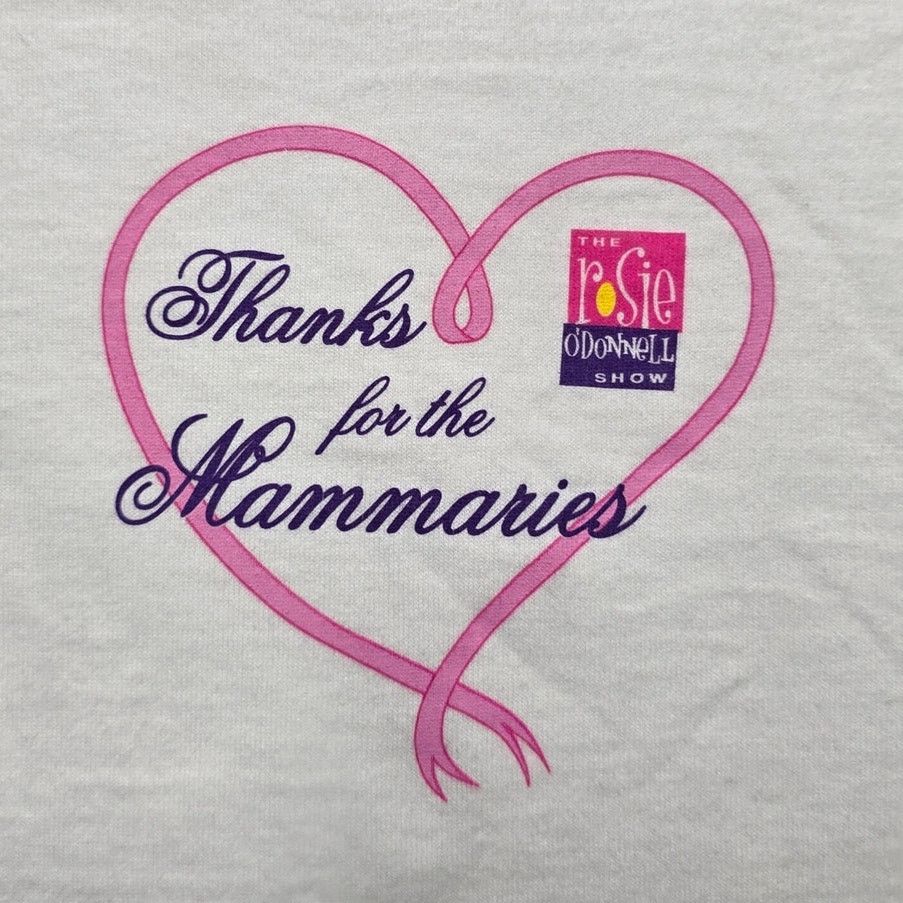Fruit Of The Loom × Vintage Vintage Rosie O'Donnell Thanks for the Mammaries XL Tee Size US XL / EU 56 / 4 - 2 Thumbnail