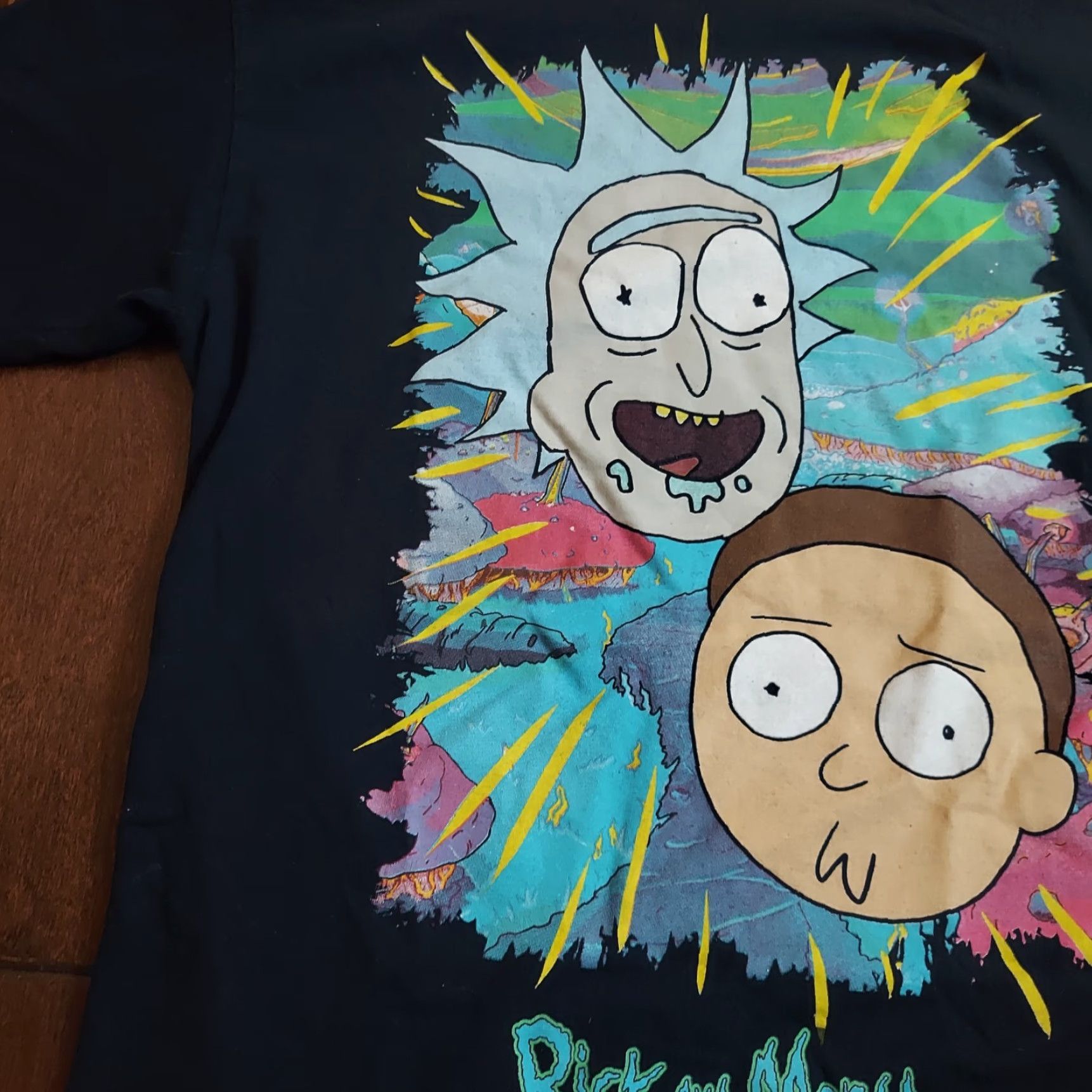 Vintage Rick and Morty Shirt Mens Small Black Graphic Tee Cartoon Trippy Short Sleeve Adult Swim Tee Size US S / EU 44-46 / 1 - 7 Thumbnail