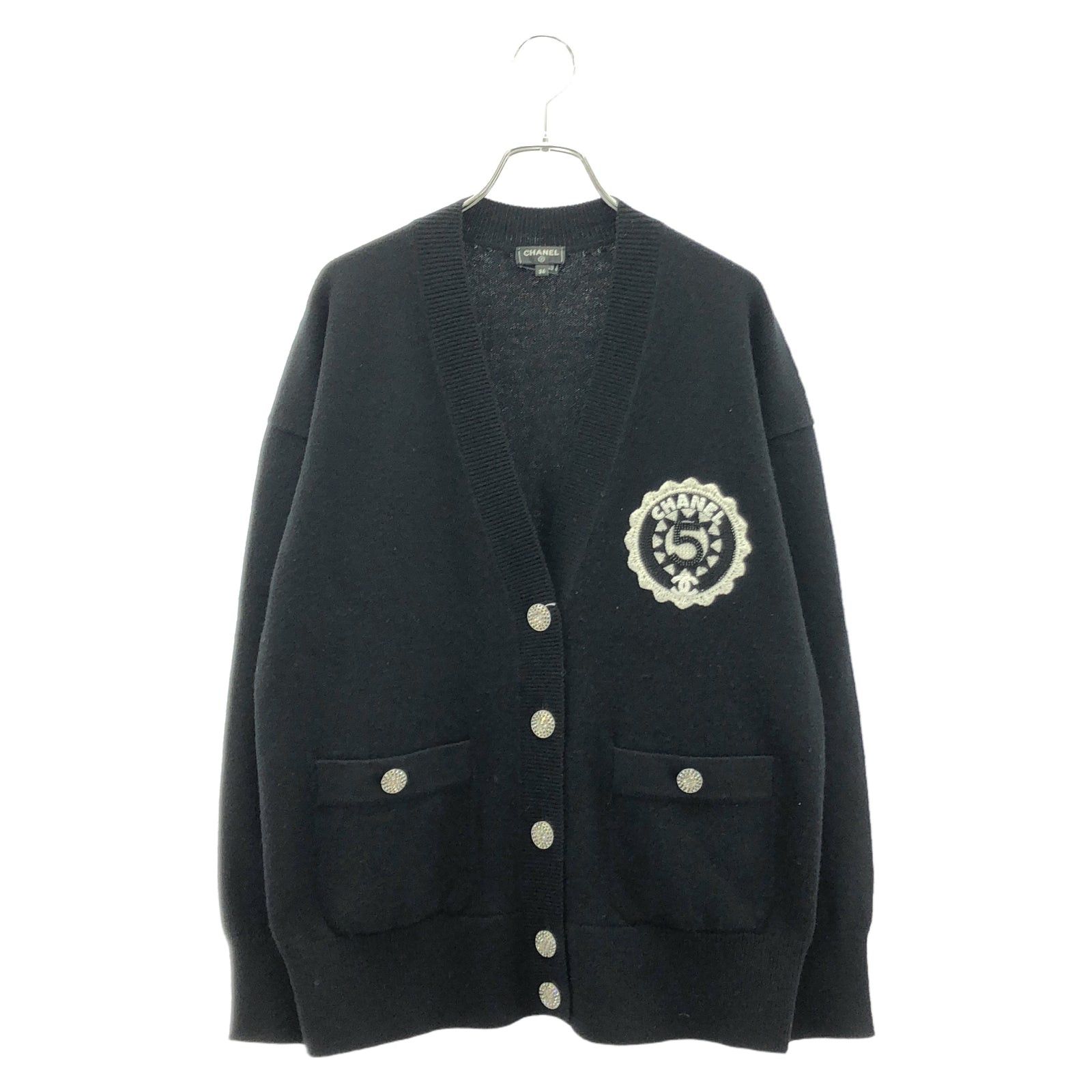 Chanel Chanel Cardigan Cashmere Black Size ONE SIZE - 1 Thumbnail
