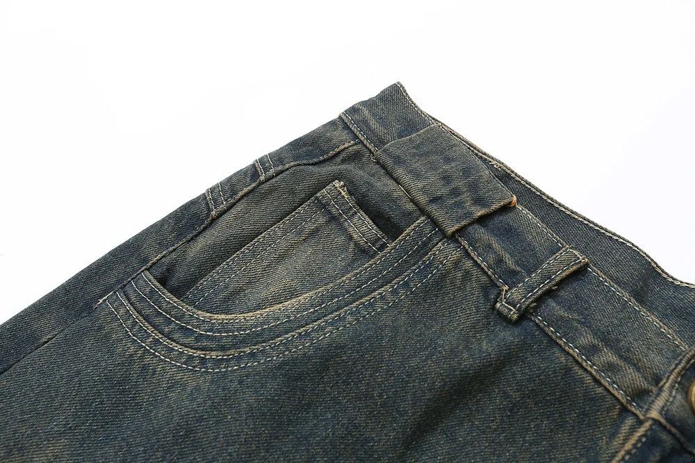 Japanese Brand × Jean × Vintage Painted Circle Striped Straight Flare Jeans Size US 32 / EU 48 - 9 Thumbnail